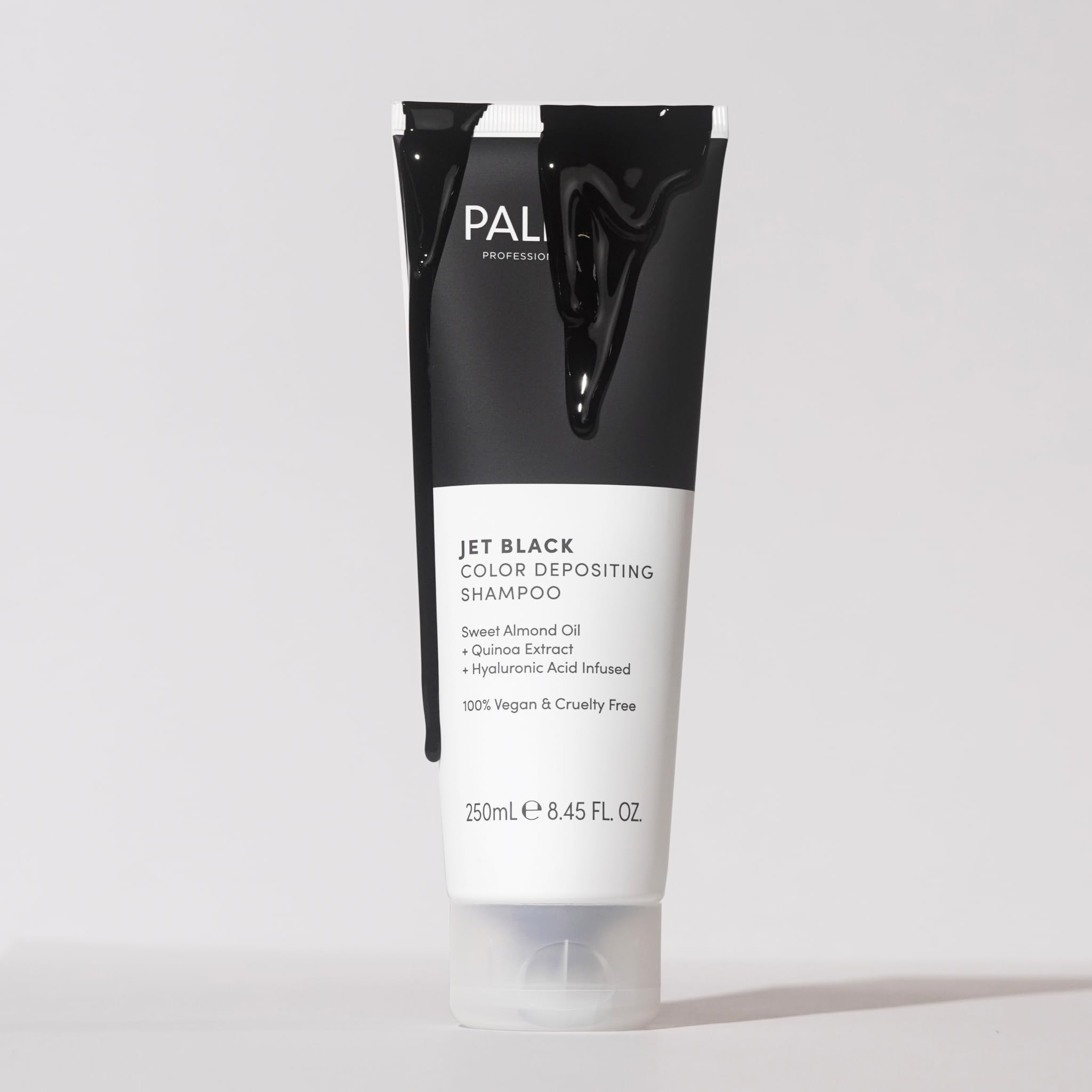 Pallure Jet Black Color Depositing Shampoo — Quick Color Refresh, 250 ml