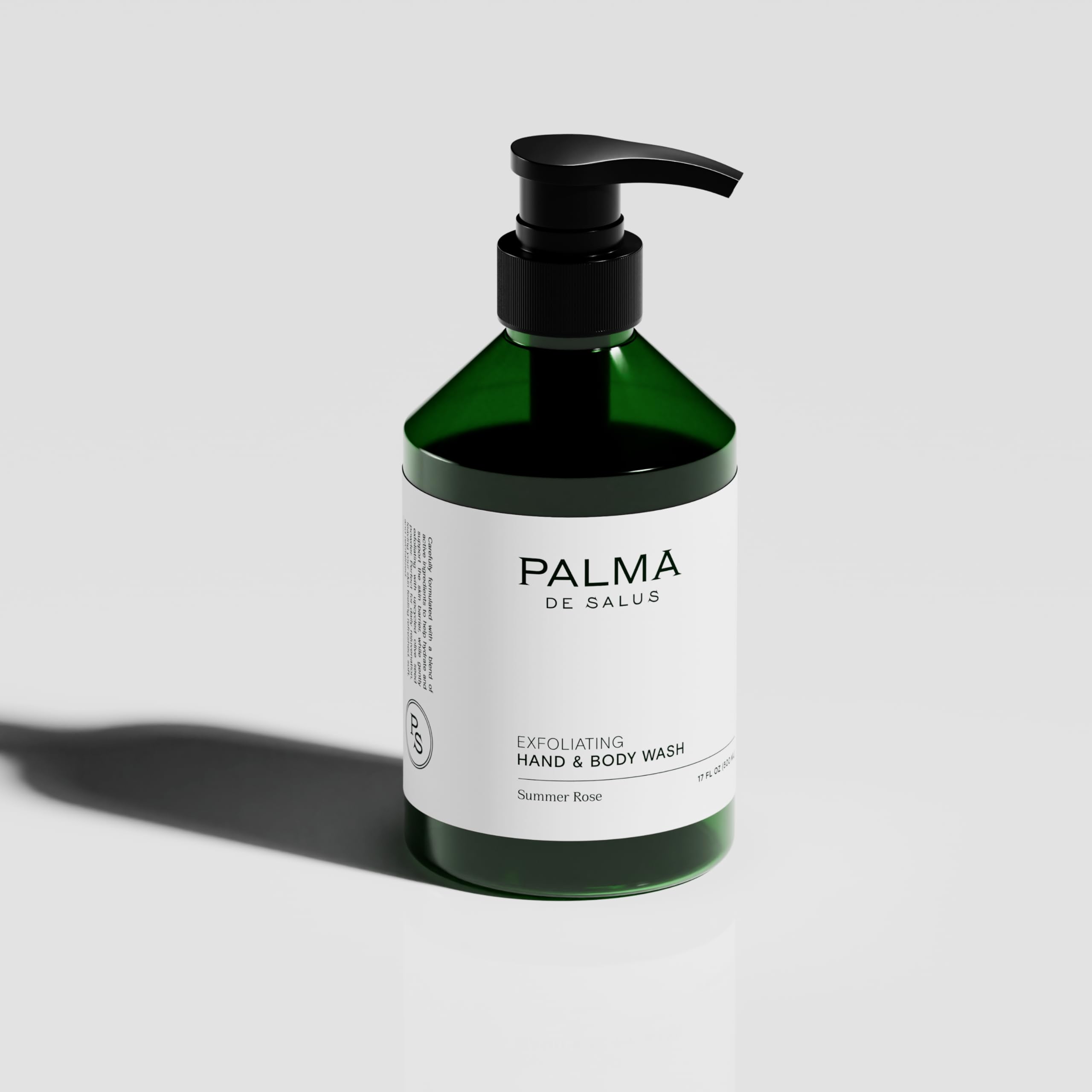 Palma de Salus Exfoliating Hand & Body Wash (Organic Summer Rose) – Hydrating Cleanser with Avocado Oil