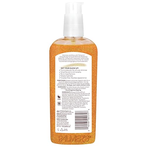 Palmer's Cocoa Butter Formula Shimmer Radiance Body Oil with Vitamin E – 5.1 Fl Oz