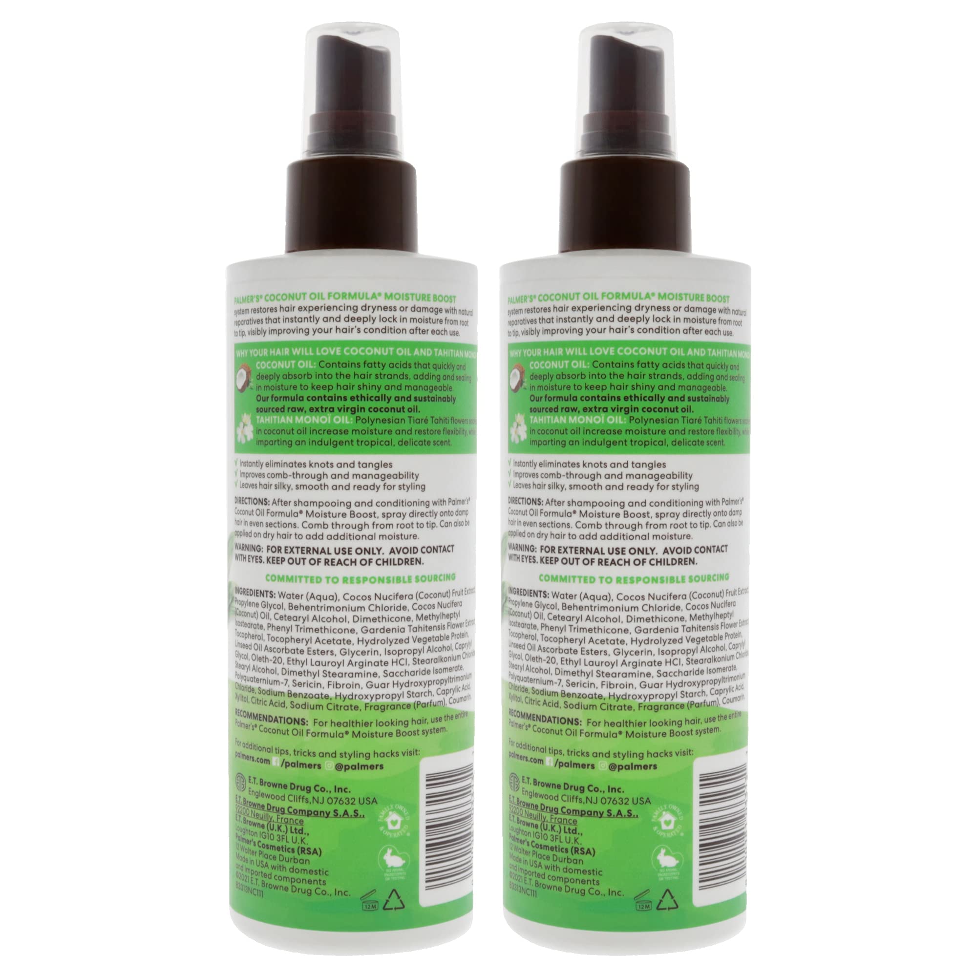 Palmers Coconut Oil Leave-In Conditioner – 8.5 oz Pack of 2