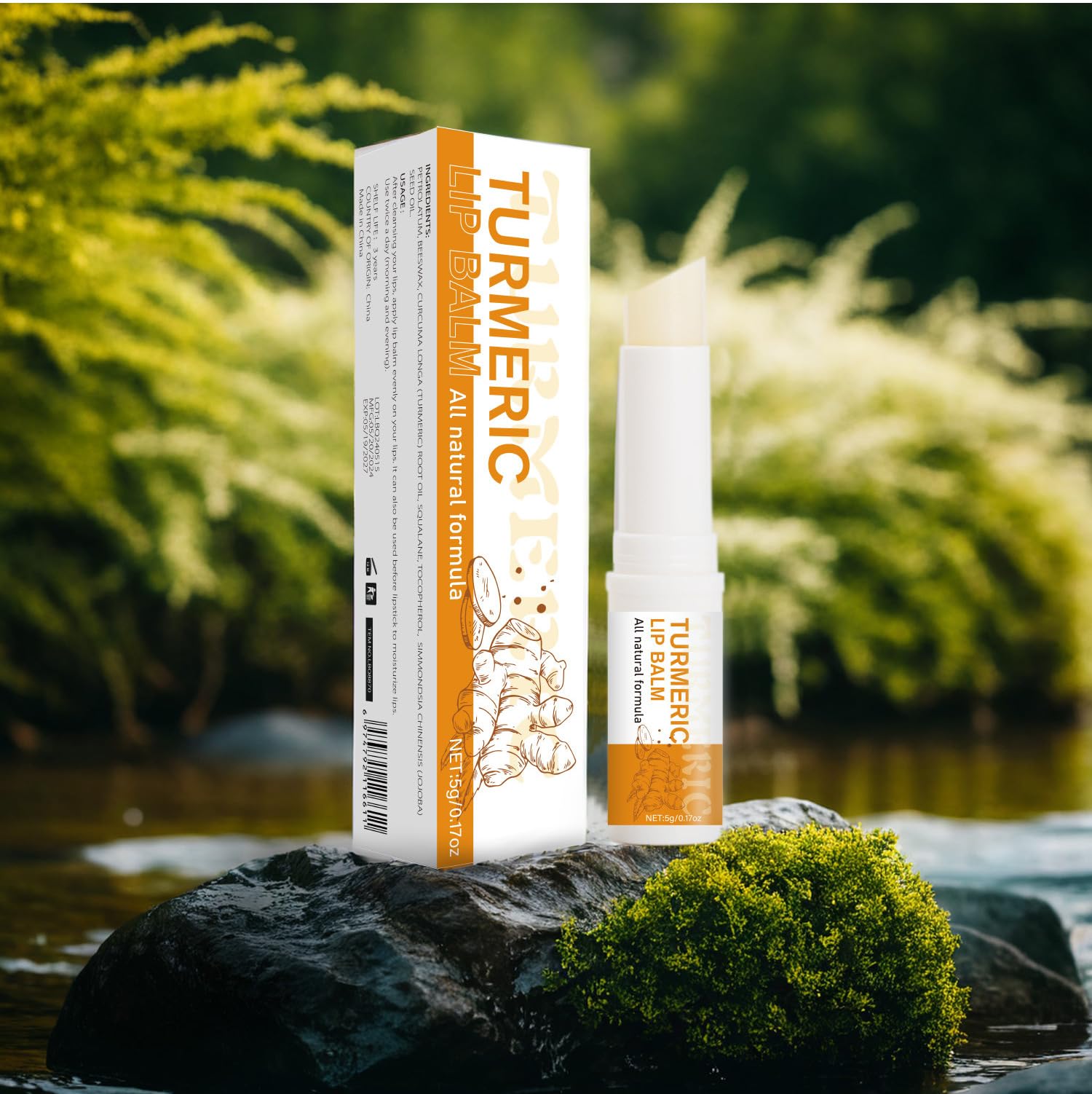 Paminify Turmeric Lip Balm for Smokers – Brightening, Long-Lasting Moisture, 2 PCS
