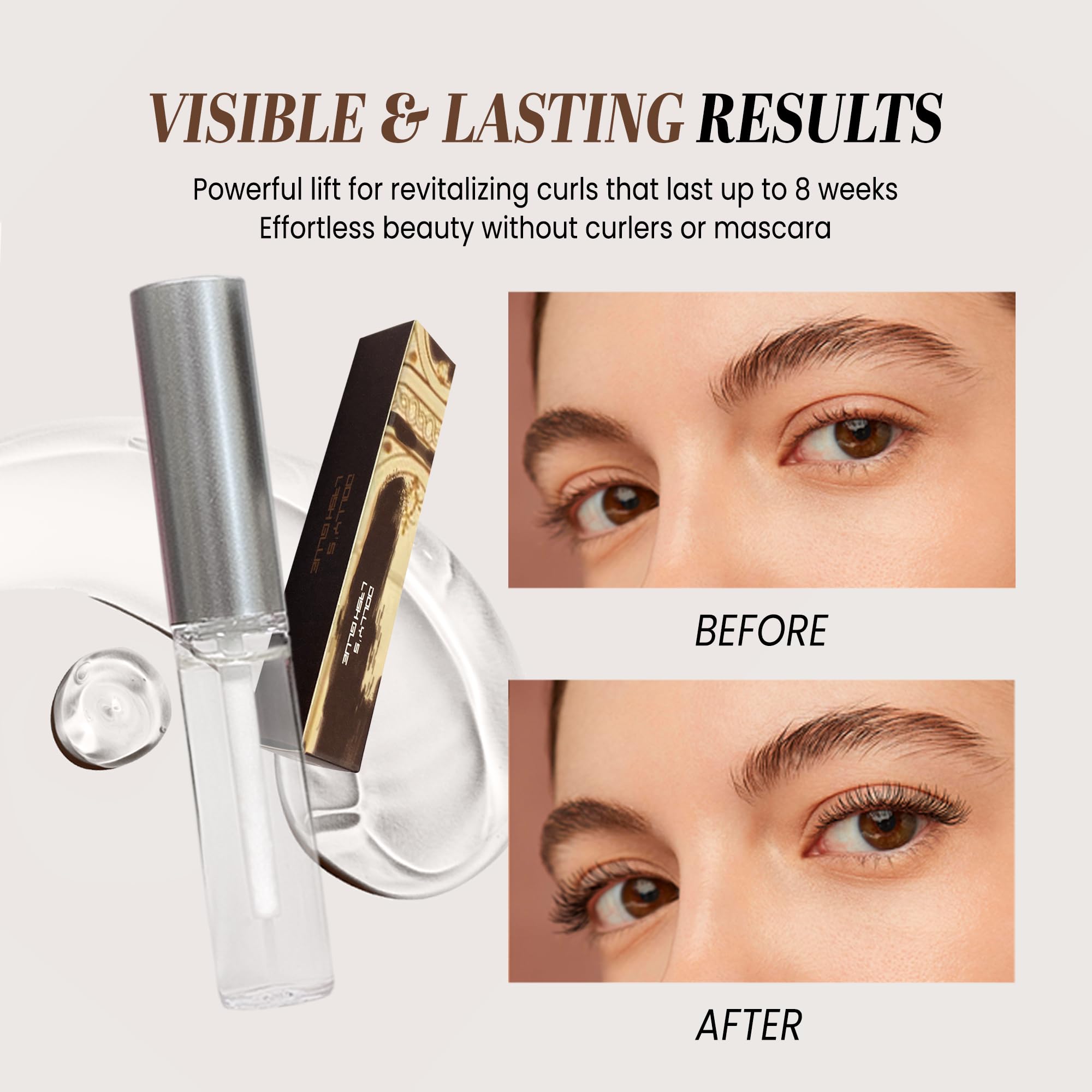 PANA Dolly's Lash Premium Eyelash Extension Glue – Natural, Long-Lasting Hold (2 x 5 mL)