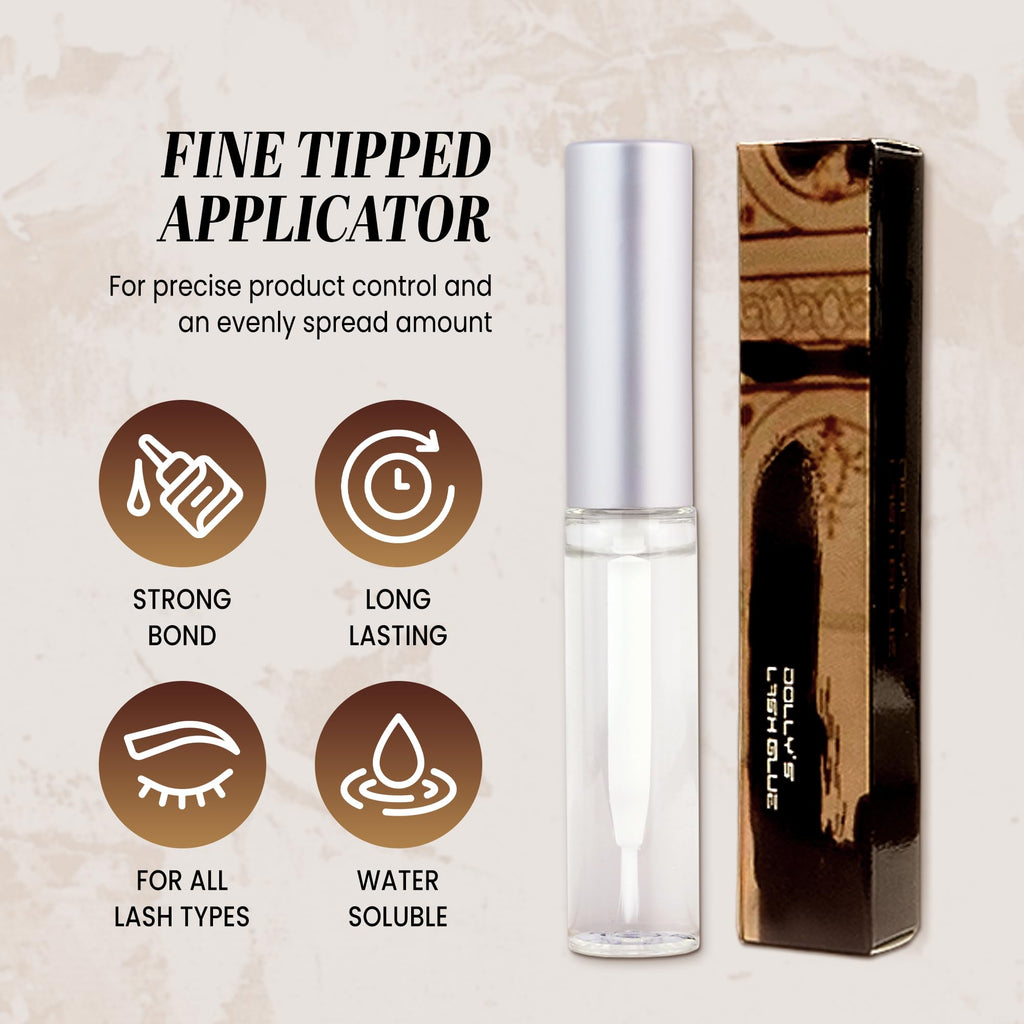 PANA Dolly's Lash Premium Eyelash Extension Glue – Natural, Long-Lasting Hold (2 x 5 mL)