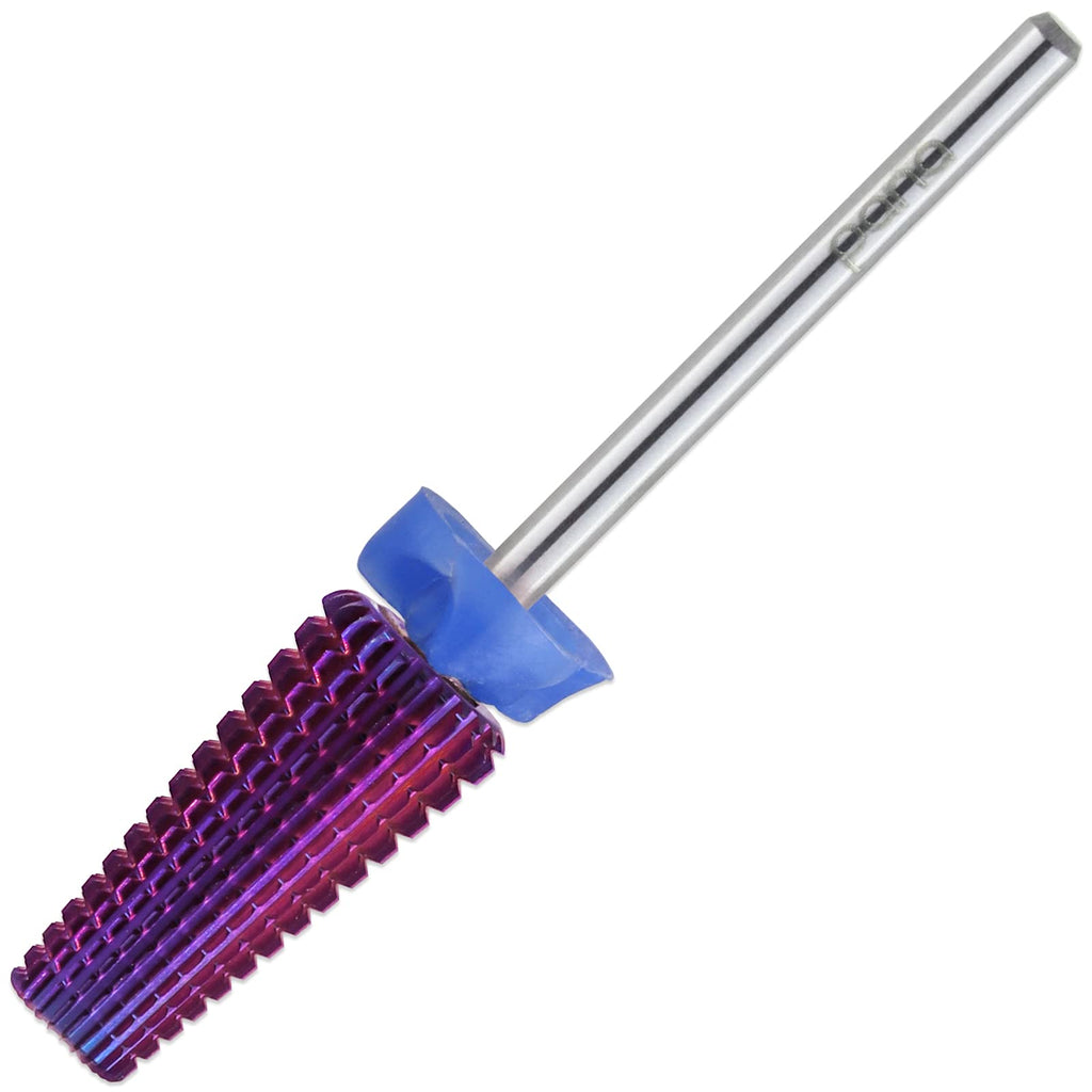 PANA Nail Carbide 5-in-1 Bit – Two-Way Rotation, Left/Right Handed, Acrylic & Hard Gel Removal, 3/32 Shank, Purple (Medium)
