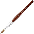 PANA Pure Kolinsky Oval Crimped Acrylic Nail Brush – Size 6, Mahogany Handle
