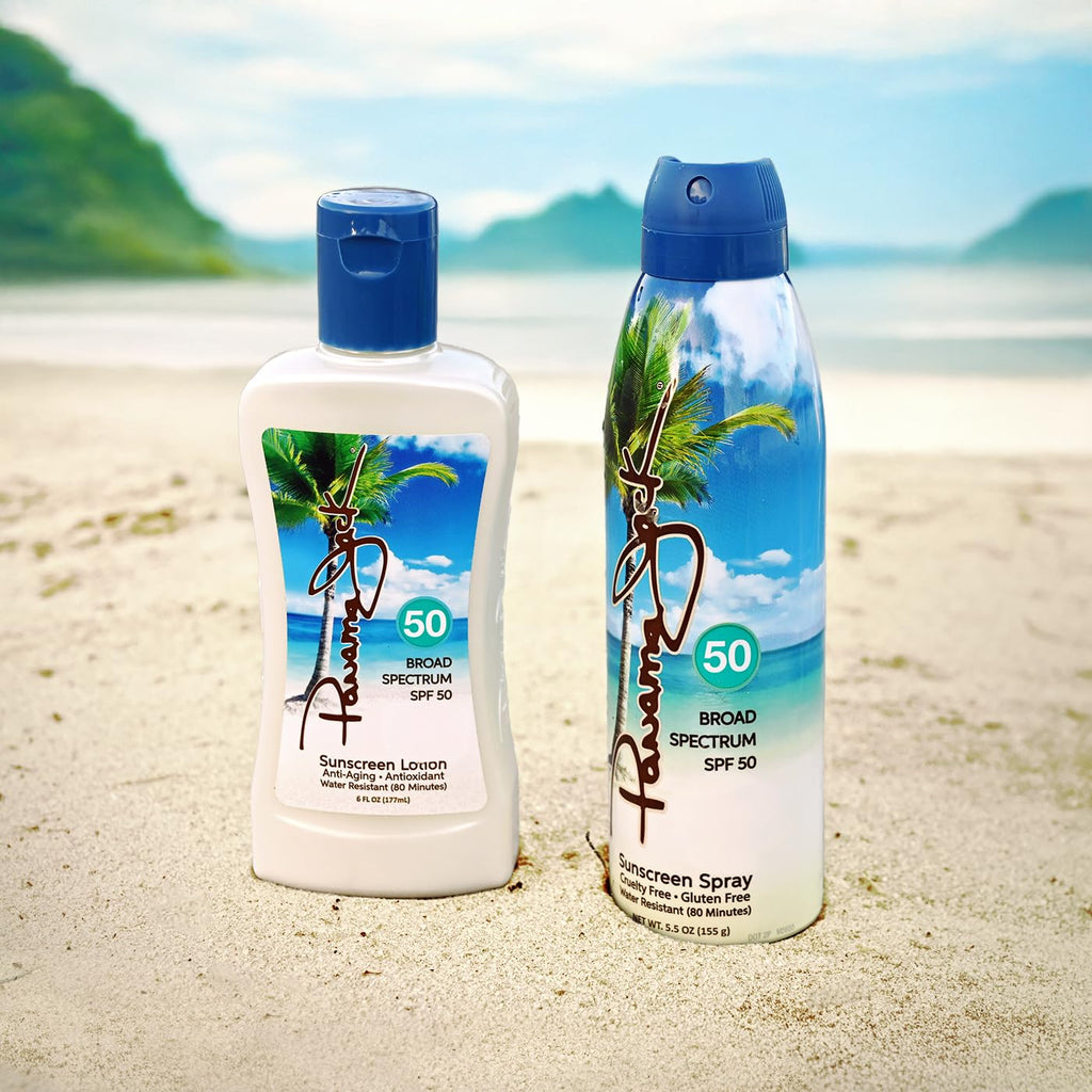 Panama Jack 50-50 Duo Travel Sunscreen SPF 50 — Spray & Lotion Set