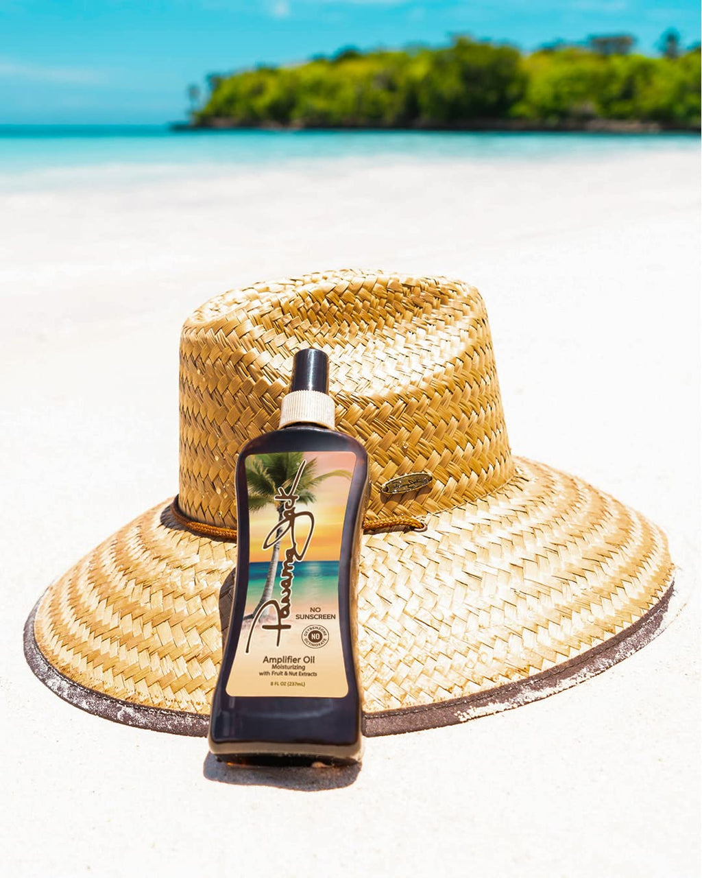 Panama Jack Amplifier Suntan Oil 0 SPF • Light Exotic Oils, Tropical Fragrance • Pack of 12 (8 oz each)