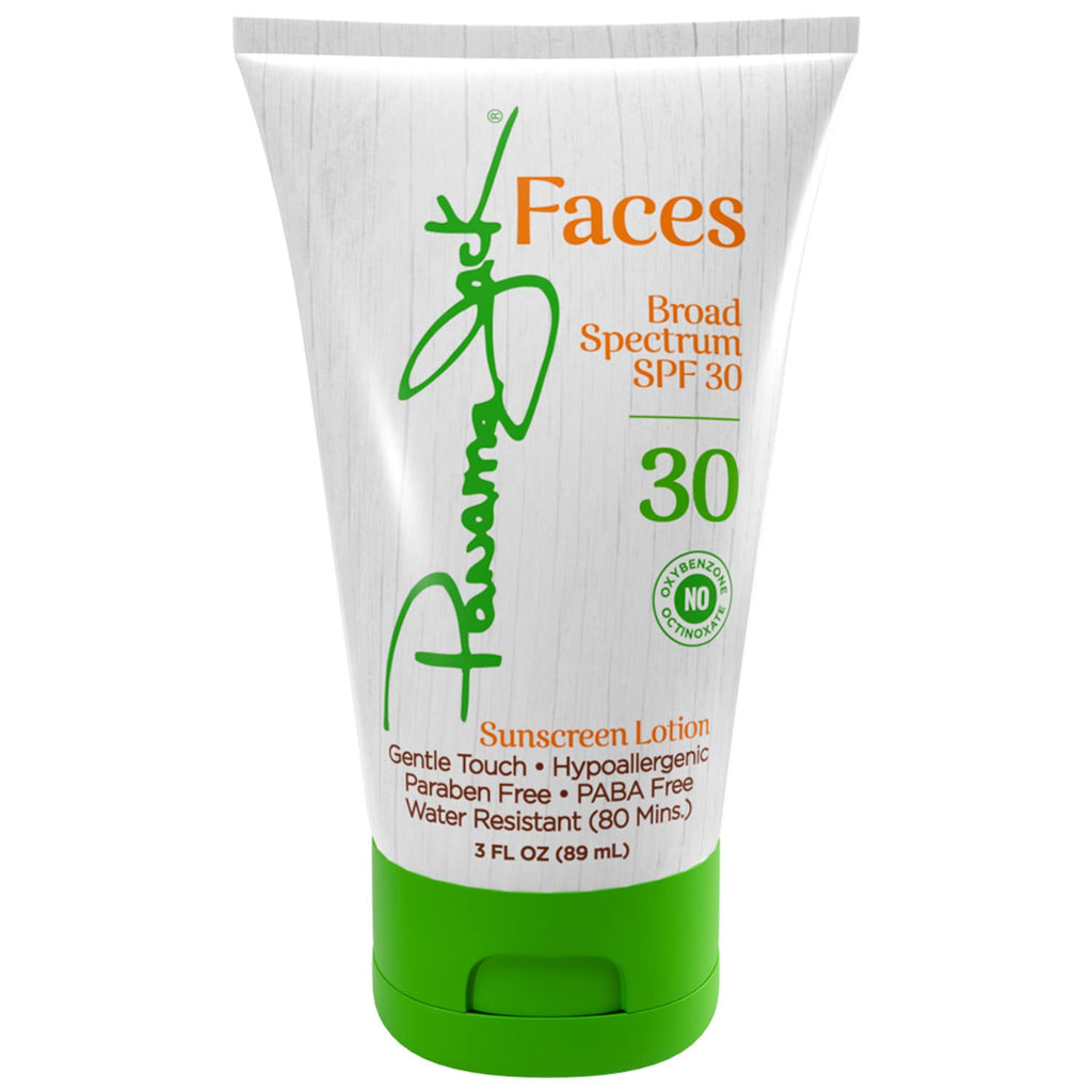 Panama Jack Faces Sunscreen Lotion SPF 30 – Broad Spectrum, Hypoallergenic, Gluten Free (Pack of 12, 3 oz)