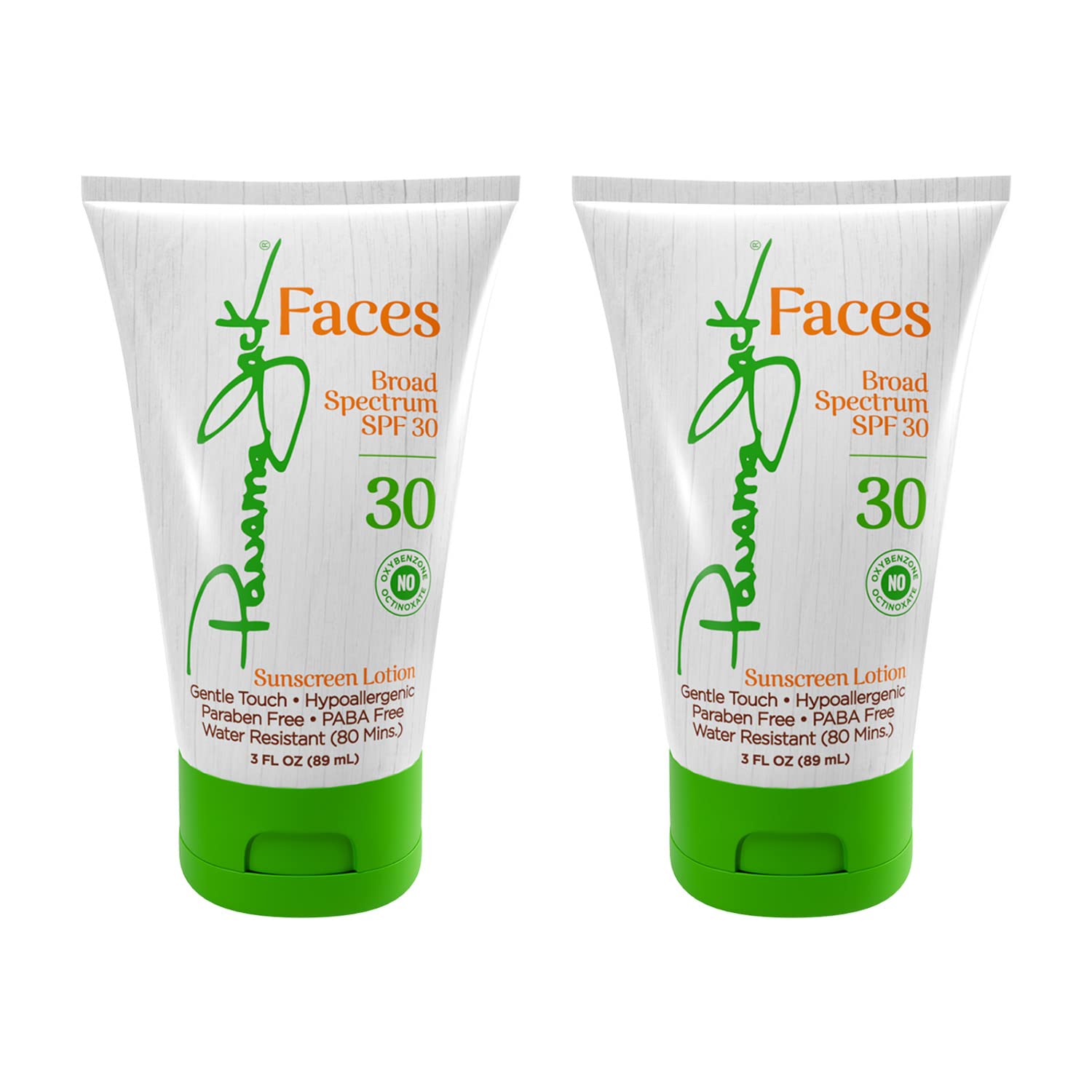 Panama Jack Faces Sunscreen Lotion SPF 30 – Broad Spectrum, Hypoallergenic, 2 x 3 fl oz