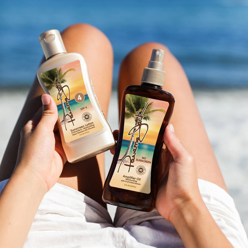 Panama Jack Sunscreen Tanning Lotion SPF 4 – Cruelty Free, Antioxidant Moisturizing (6 oz) Pack of 6