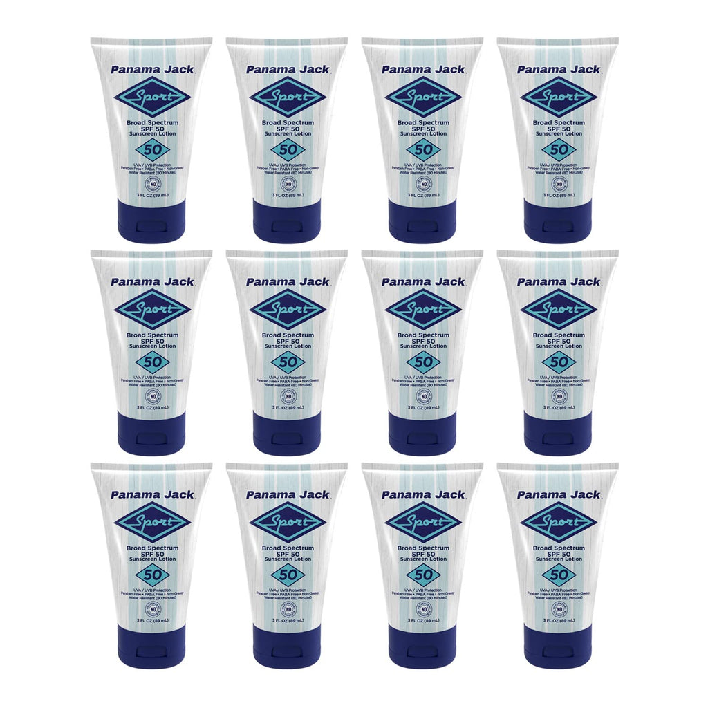 Panama Jack Sport Sunscreen Lotion SPF 50 – Broad Spectrum, Non-Greasy, 3 oz (6-Pack)
