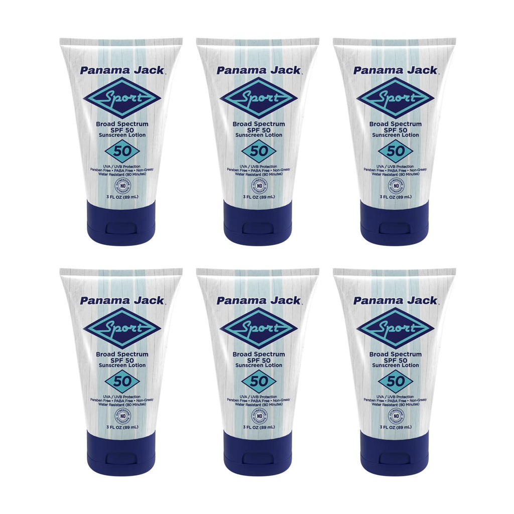 Panama Jack Sport Sunscreen Lotion SPF 50 – Broad Spectrum, Non-Greasy, Cruelty-Free, Pack of 2 (3 oz each)