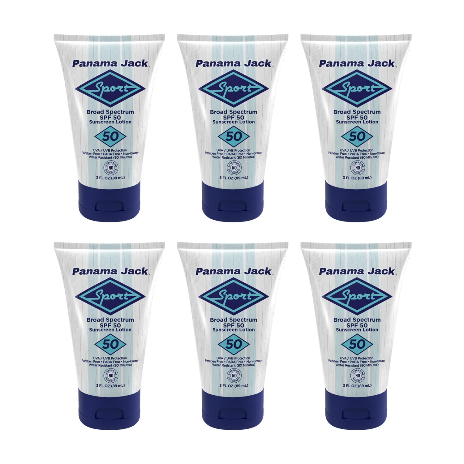 Panama Jack Sport Sunscreen Lotion SPF 50 – Broad Spectrum, Non-Greasy, Cruelty-Free, Pack of 2 (3 oz each)