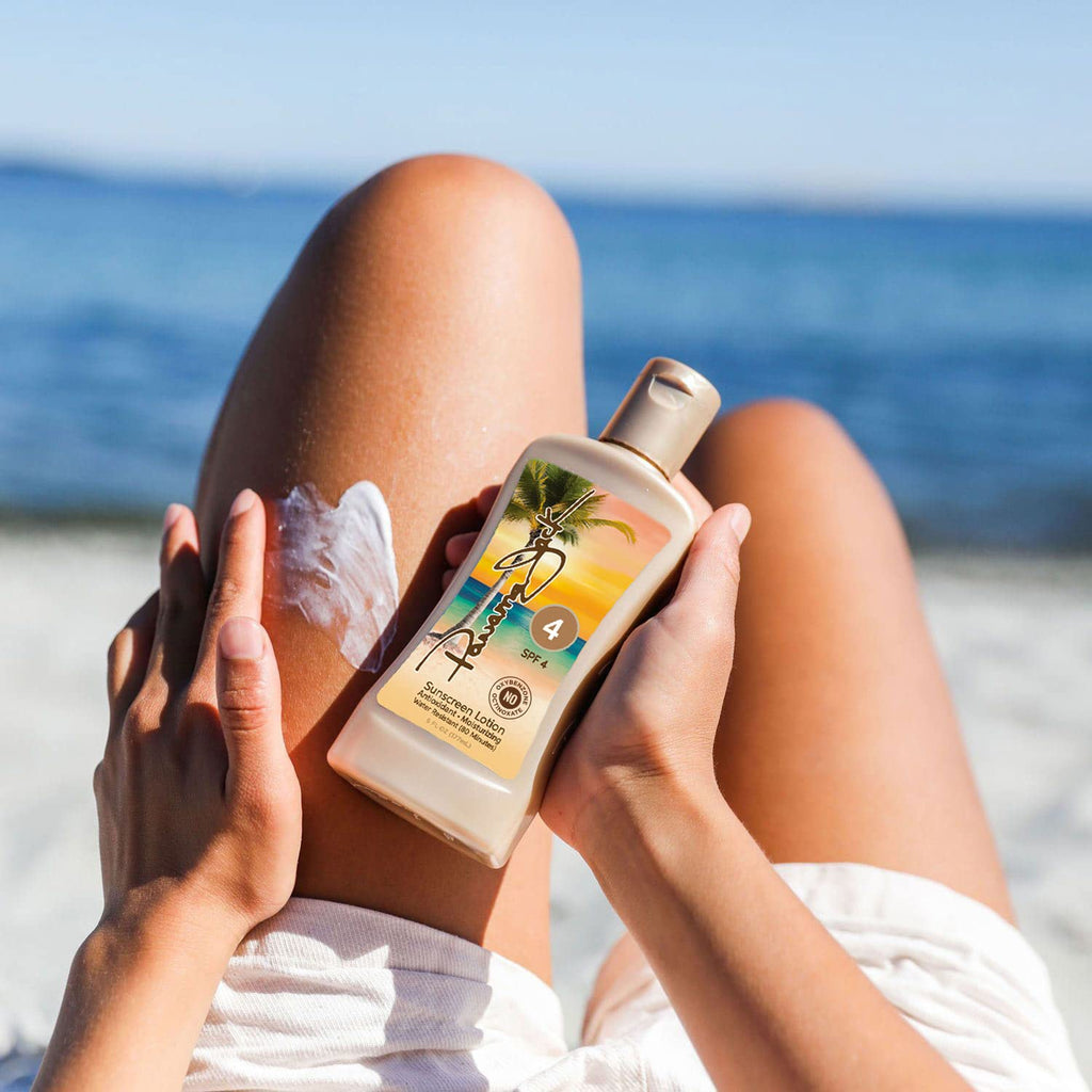 Panama Jack Sunscreen Tanning Lotion SPF 4 – Cruelty Free, Antioxidant Moisturizing (6 oz) Pack of 6