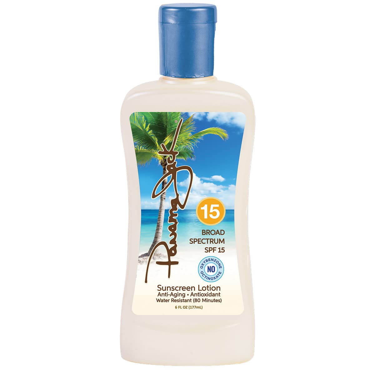 Panama Jack Sunscreen Suntan Lotion SPF 15 – Broad Spectrum, Water Resistant 80 Min, 6 oz