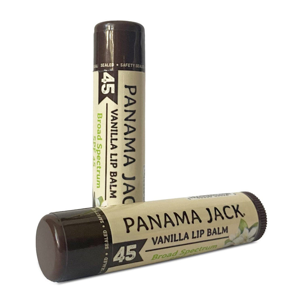 Panama Jack Sunscreen Lip Balm SPF 45 – Broad Spectrum Lip Protection, Vanilla, 12-Pack