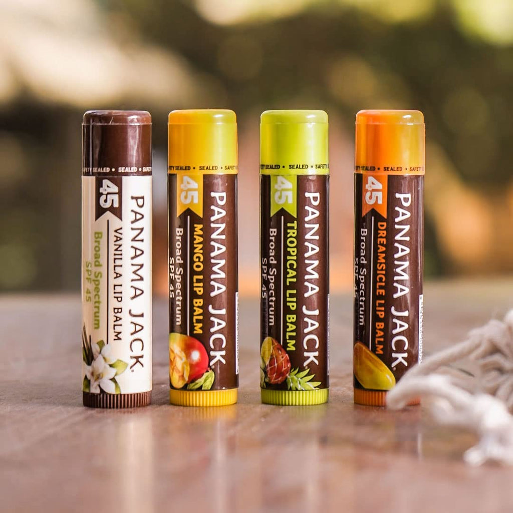 Panama Jack Sunscreen Lip Balm SPF 45 – Broad Spectrum Lip Protection, Vanilla, 12-Pack