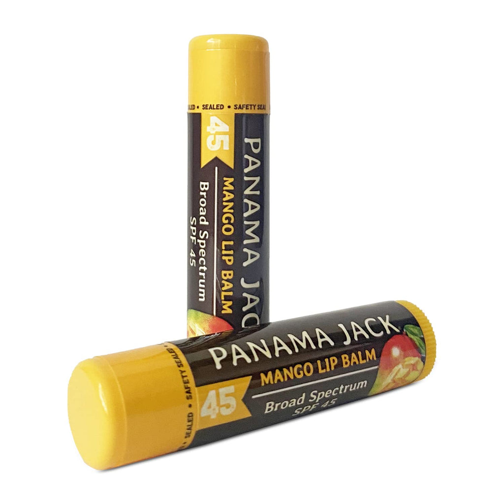 Panama Jack Sunscreen Lip Balm SPF 45 – Mango, 12-Pack | Broad Spectrum UVA/UVB, Non-Waxy & Hydrating