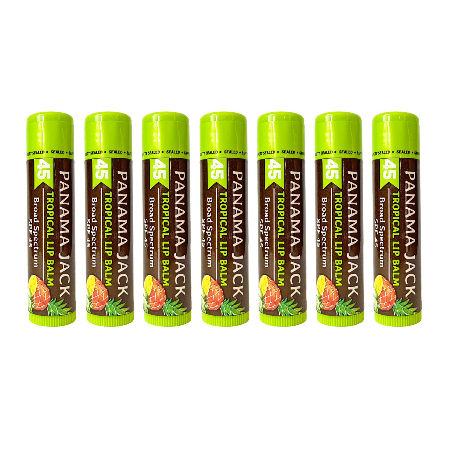 Panama Jack Sunscreen Lip Balm SPF 45 – Broad Spectrum Lip Protection (7 Pack)