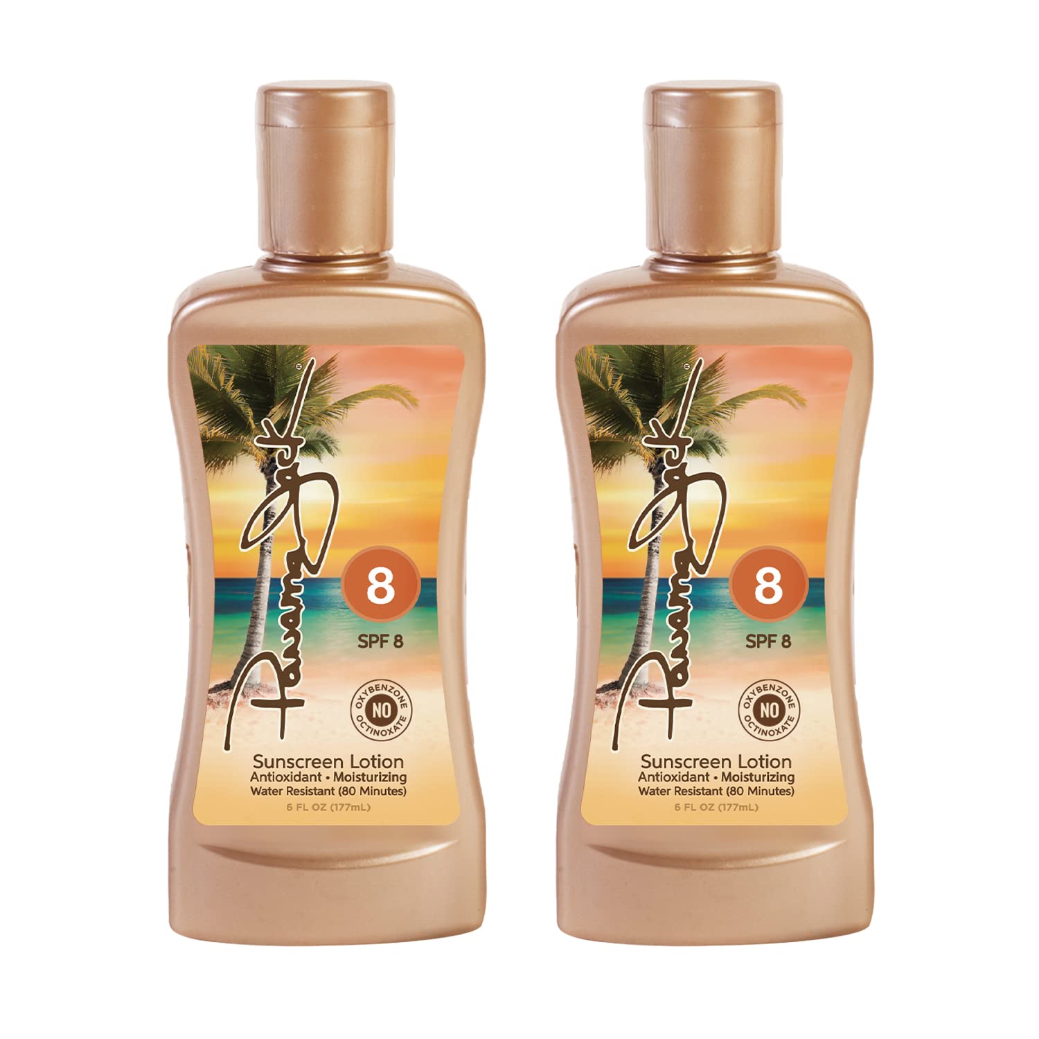 Panama Jack Sunscreen Tanning Lotion SPF 8 – Cruelty-Free, Reef-Friendly, 6 oz (Pack of 12)