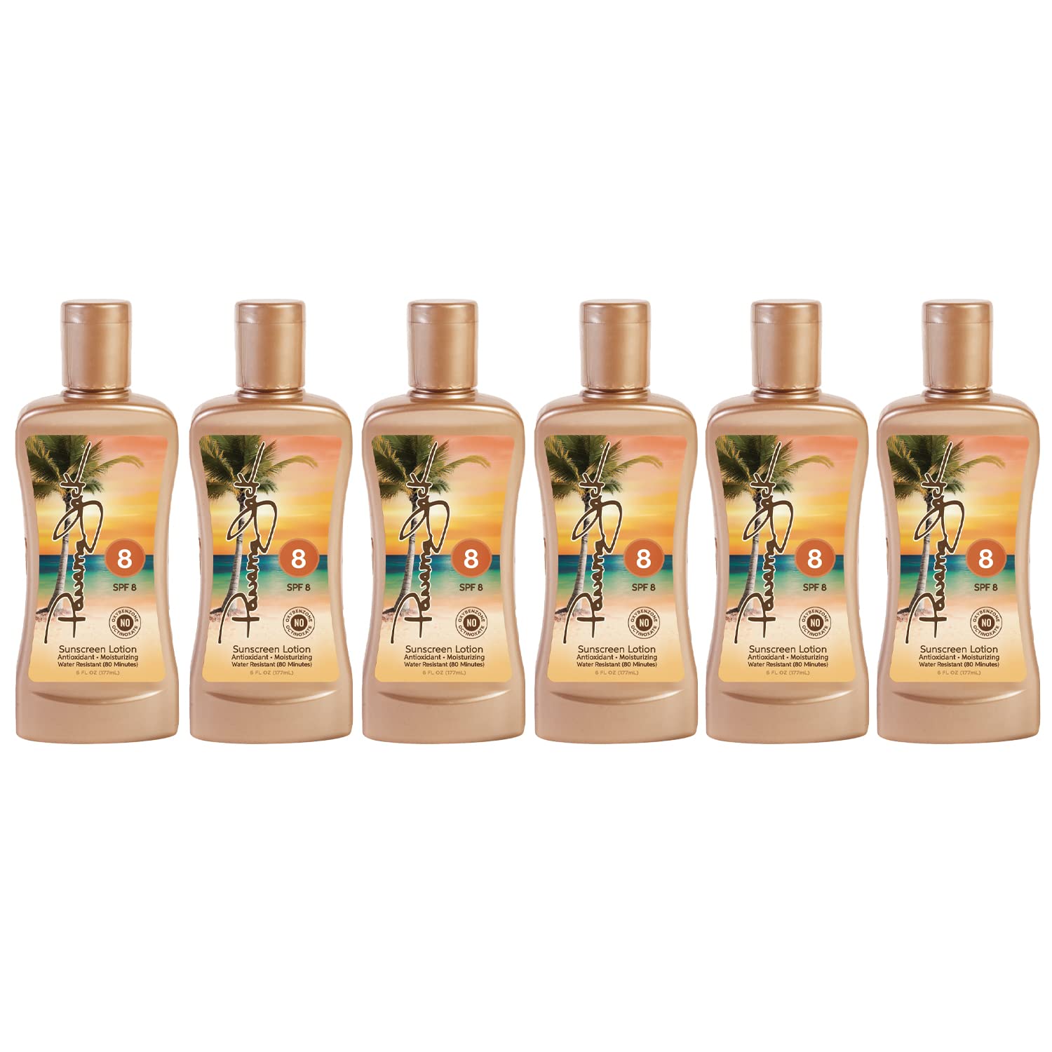 Panama Jack Sunscreen Tanning Lotion SPF 8 – 2 Pack, Reef-Friendly & Cruelty-Free