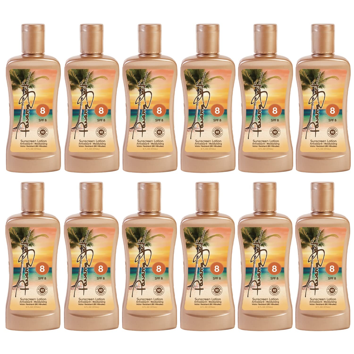 Panama Jack Sunscreen Tanning Lotion SPF 8 – 2 Pack, Reef-Friendly & Cruelty-Free