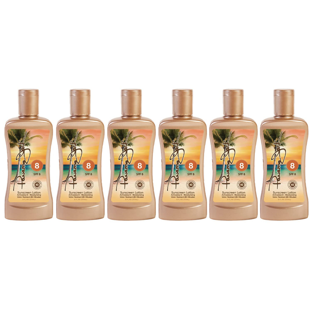 Panama Jack Sunscreen Tanning Lotion SPF 8 – Cruelty-Free, Reef-Friendly, 6 oz (Pack of 12)