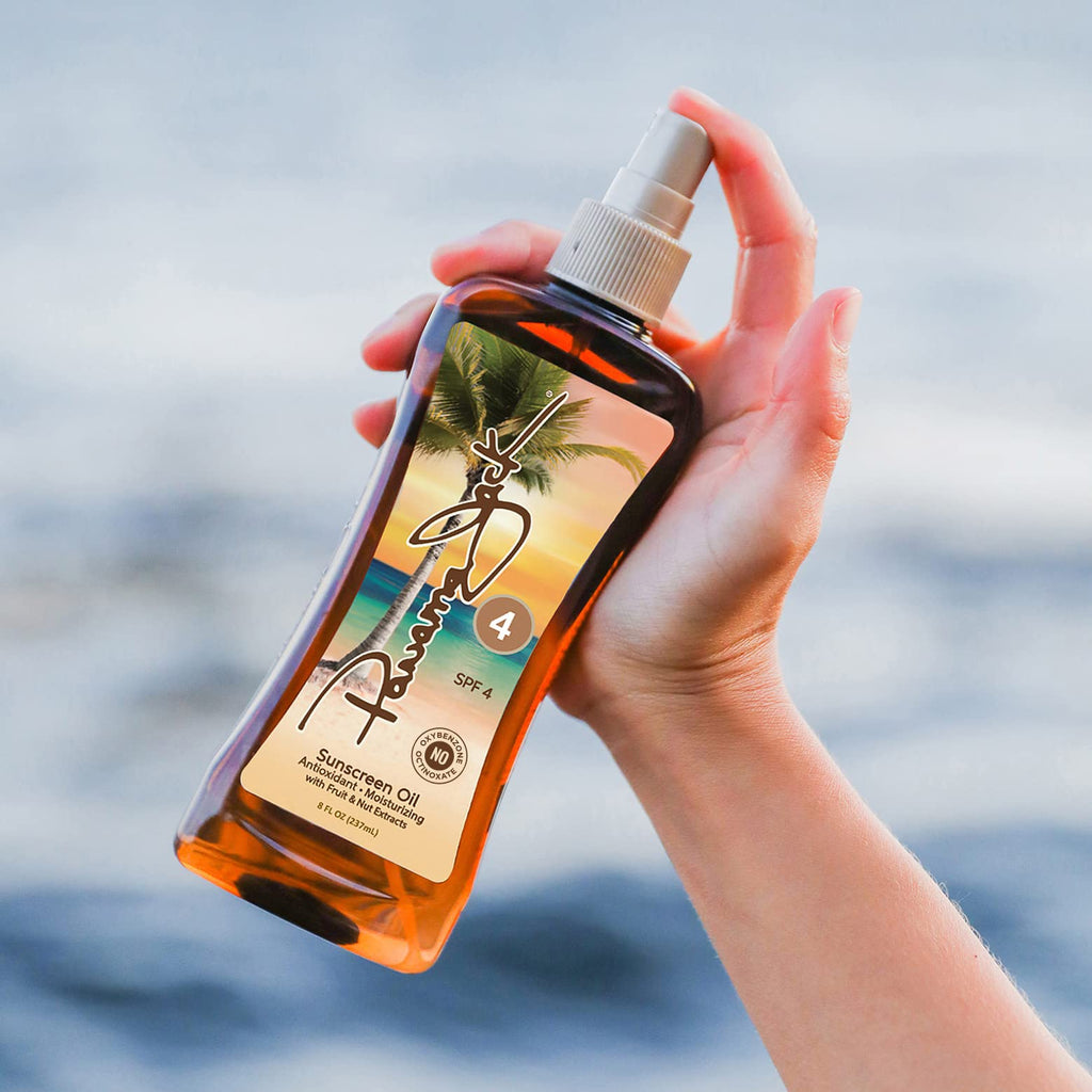 Panama Jack Sunscreen Tanning Oil SPF 4 – Cruelty Free, Exotic Oils & Fruit Extracts, 8 oz (Pack of 12)
