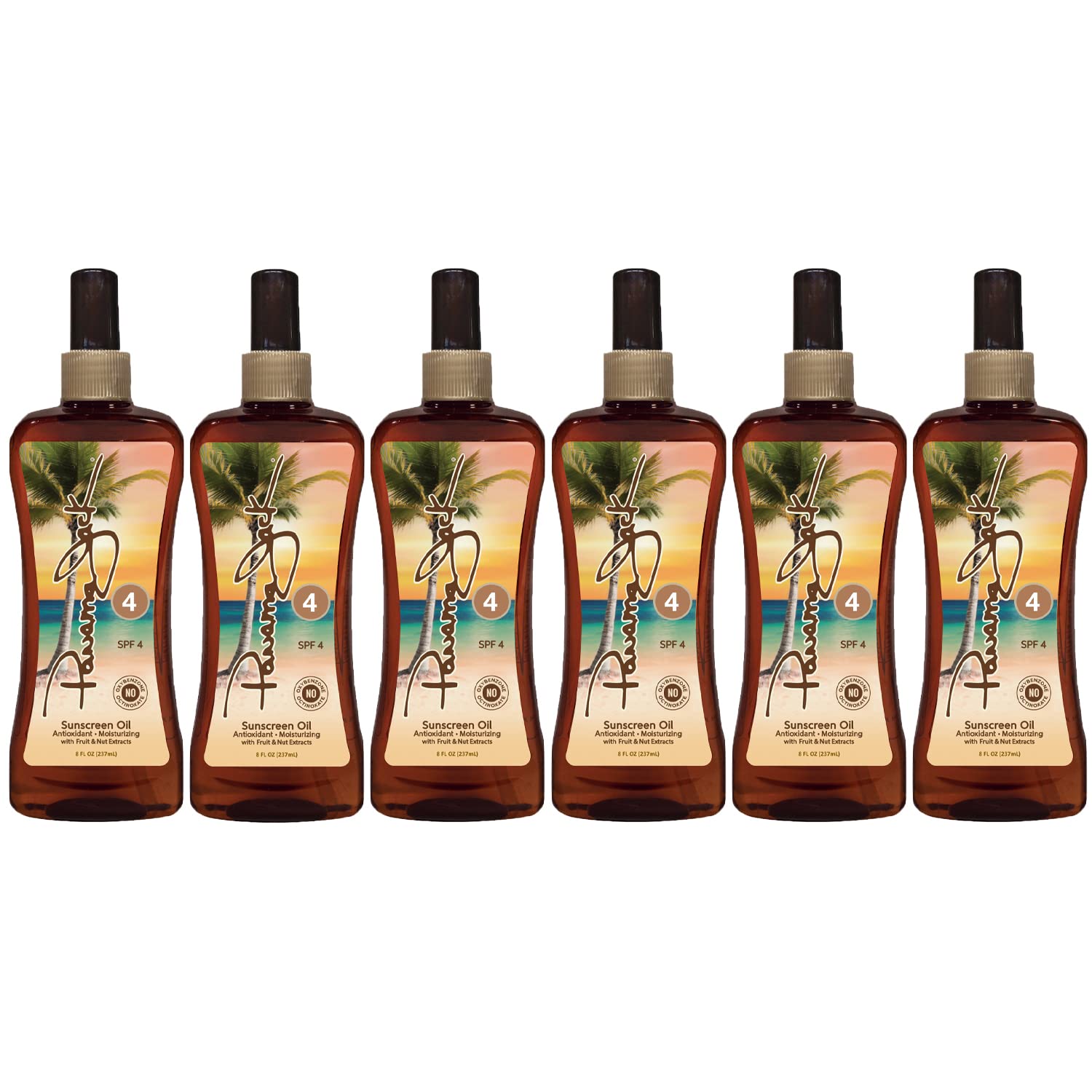 Panama Jack Sunscreen Tanning Oil SPF 4 – Cruelty Free, Exotic Oils & Fruit Extracts, 8 oz (Pack of 12)