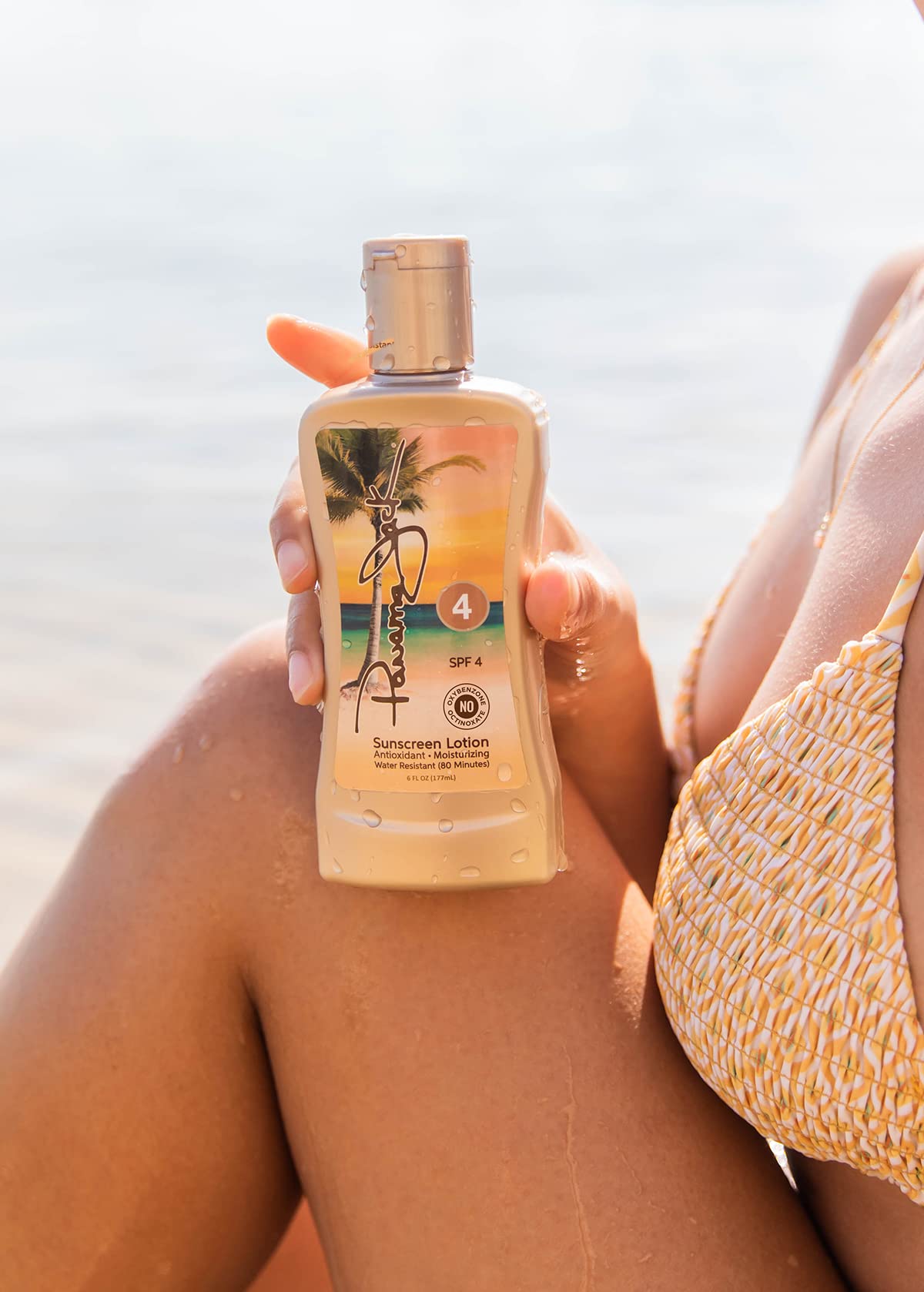 Panama Jack Sunscreen Tanning Lotion SPF 4 – Cruelty Free, Antioxidant Moisturizing (6 oz) Pack of 6