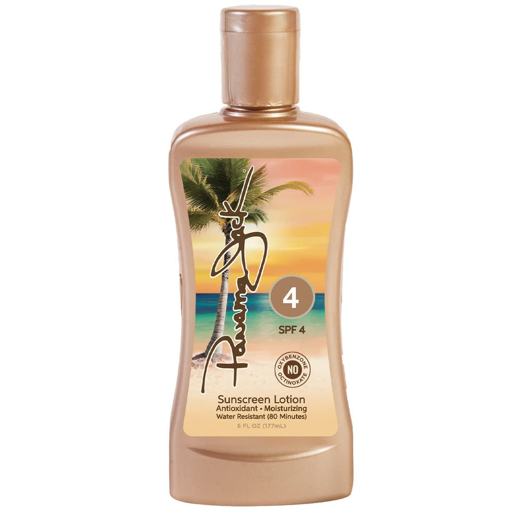 Panama Jack Sunscreen Tanning Lotion SPF 4 – Cruelty Free, Antioxidant Moisturizing (6 oz) Pack of 6