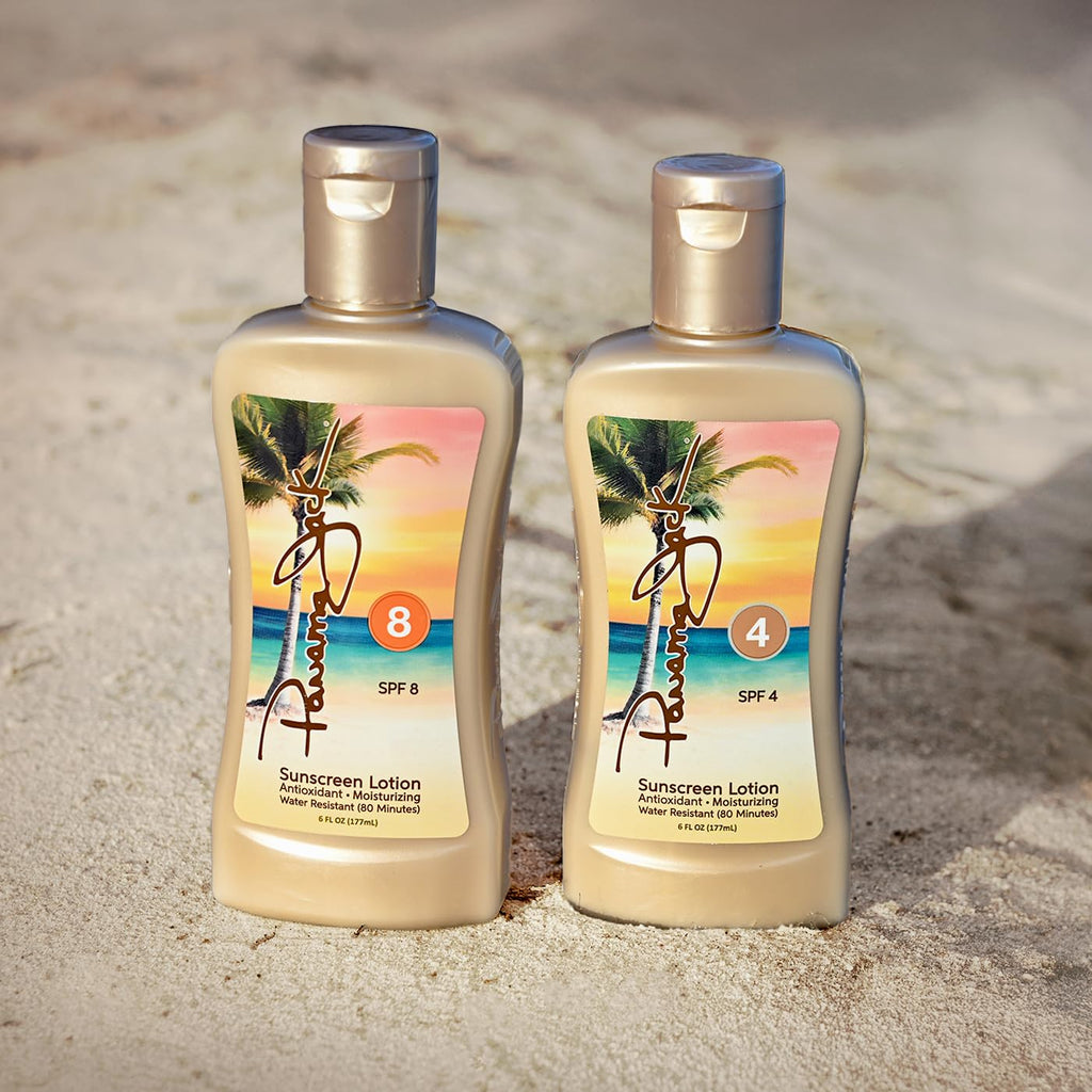 Panama Jack Sunseeker Set: SPF 4 & SPF 8 Travel Tanning Lotions