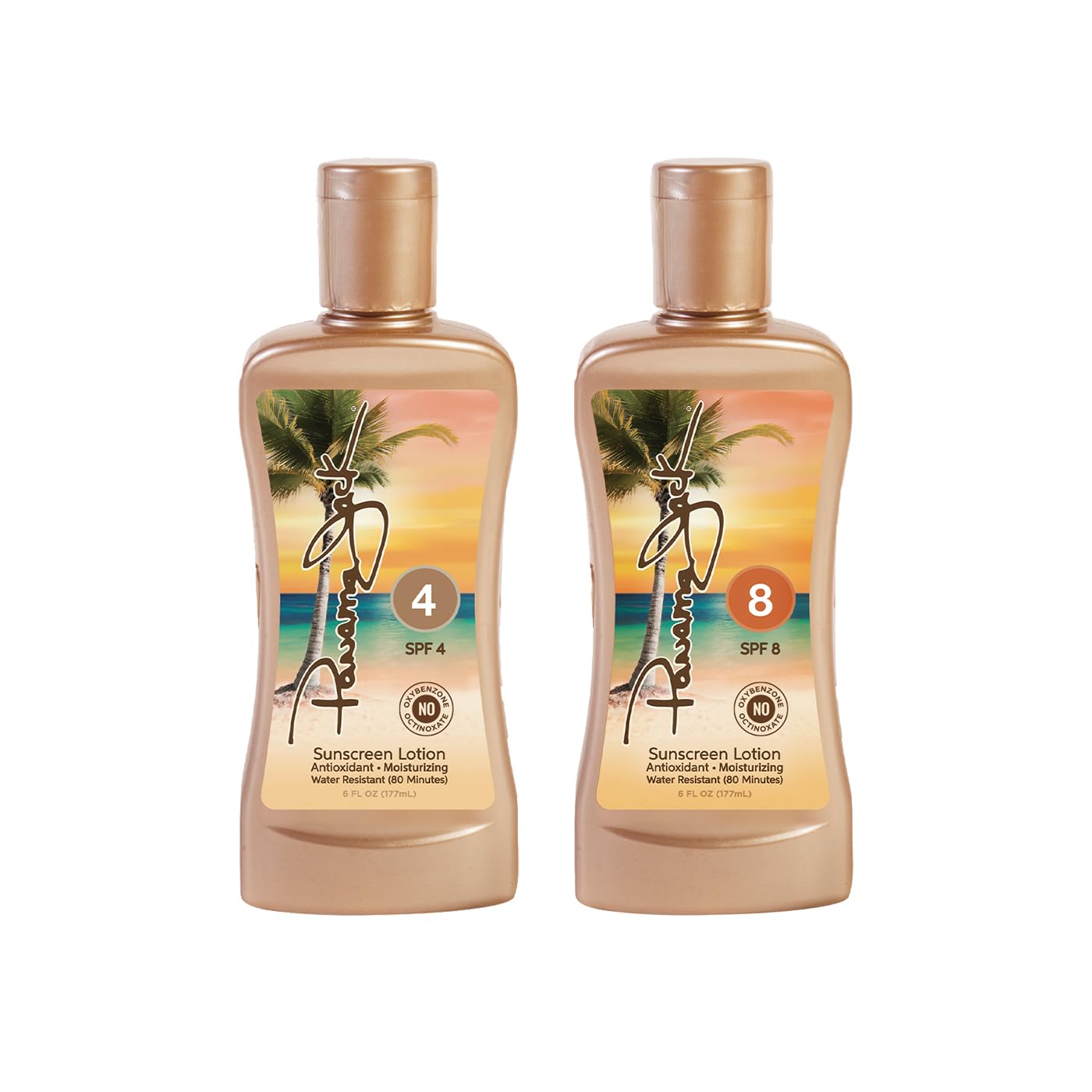 Panama Jack Sunseeker Set: SPF 4 & SPF 8 Travel Tanning Lotions