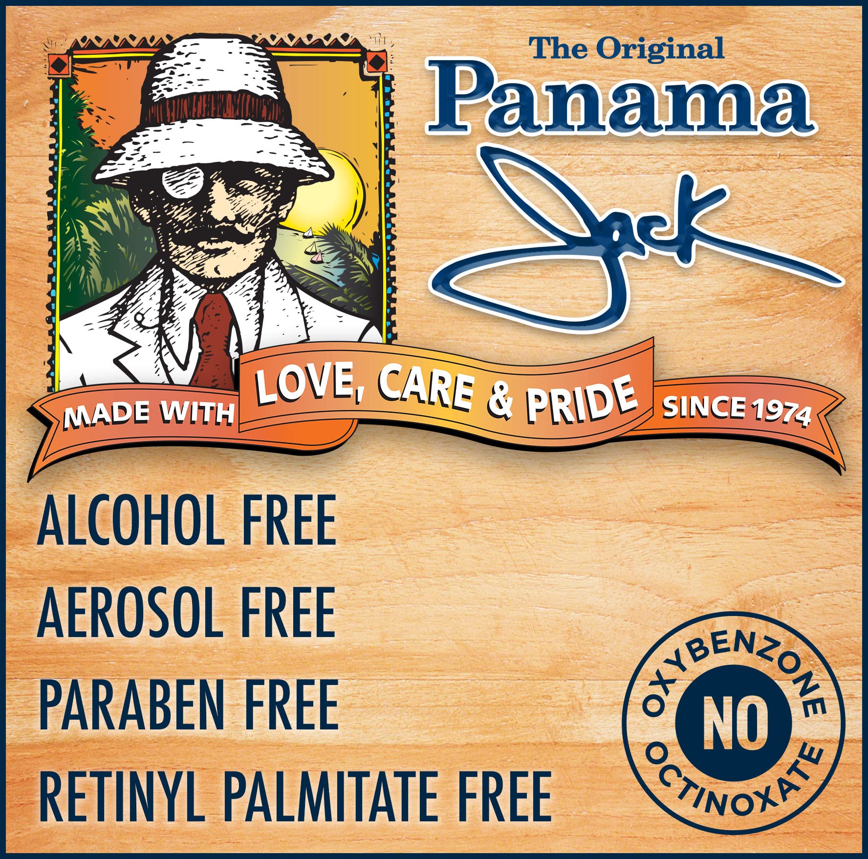 Panama Jack Trophy Suntan Oil – 0 SPF, Exotic Oils + Aloe & Cocoa Butter (Pack of 2)