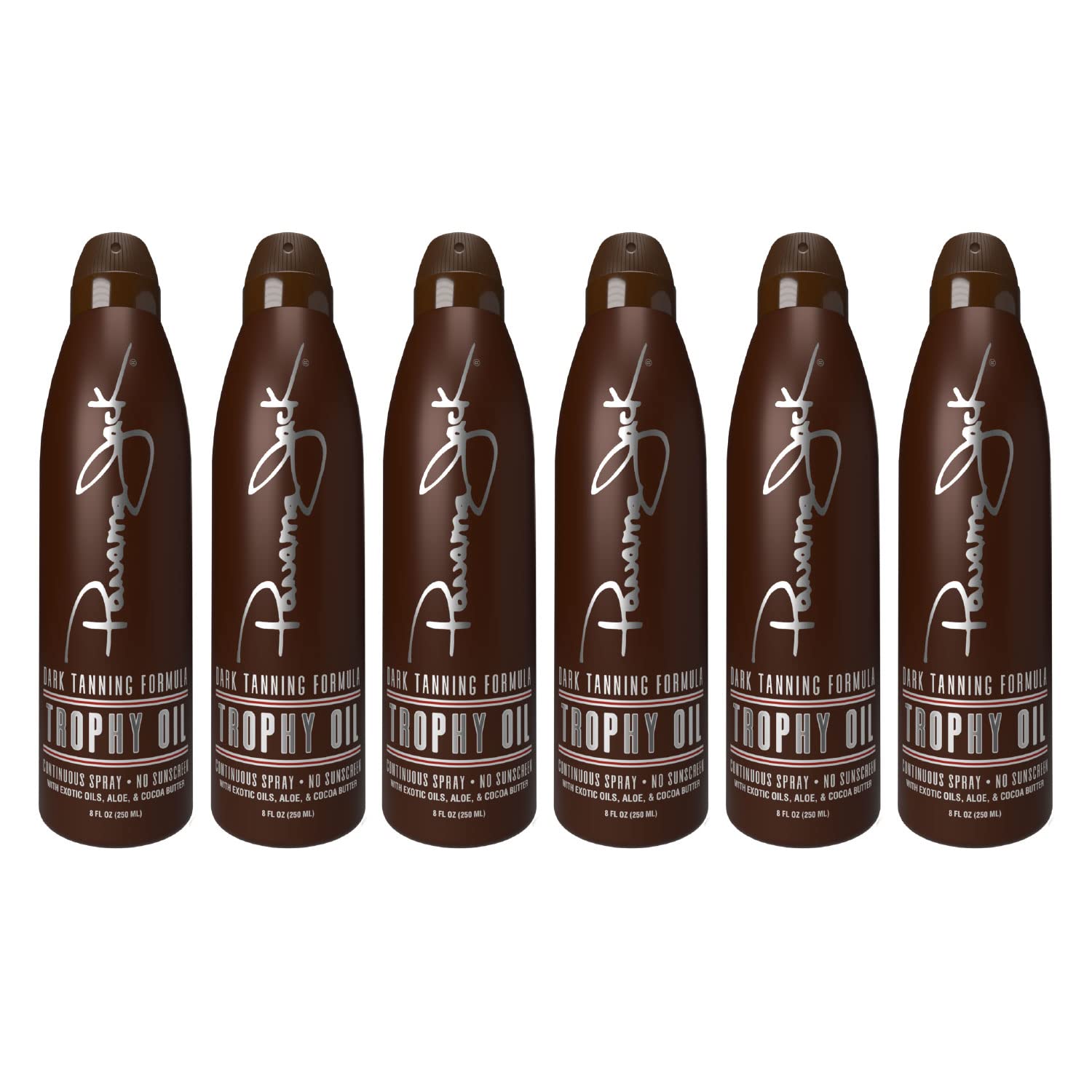 Panama Jack Trophy Suntan Oil – 0 SPF, Exotic Oils & Cocoa Butter, 5.5 oz (Pack of 6)