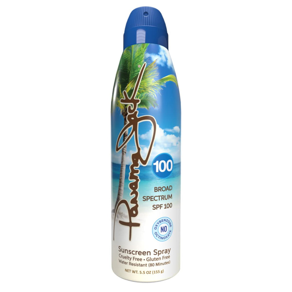 Panama Jack SPF 100 Continuous Spray Sunscreen – Broad Spectrum UVA/UVB, Reef-Friendly, Water Resistant 80 Minutes, 2-Pack
