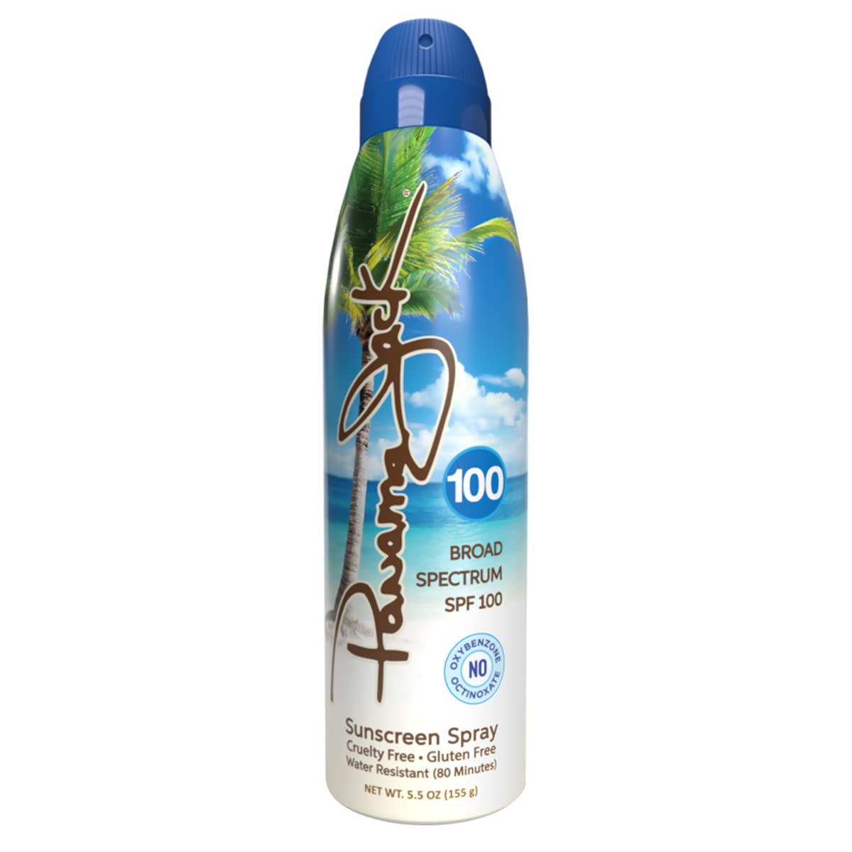 Panama Jack SPF 100 Continuous Spray Sunscreen – Broad Spectrum UVA/UVB, Reef-Friendly, Water Resistant 80 Minutes, 2-Pack