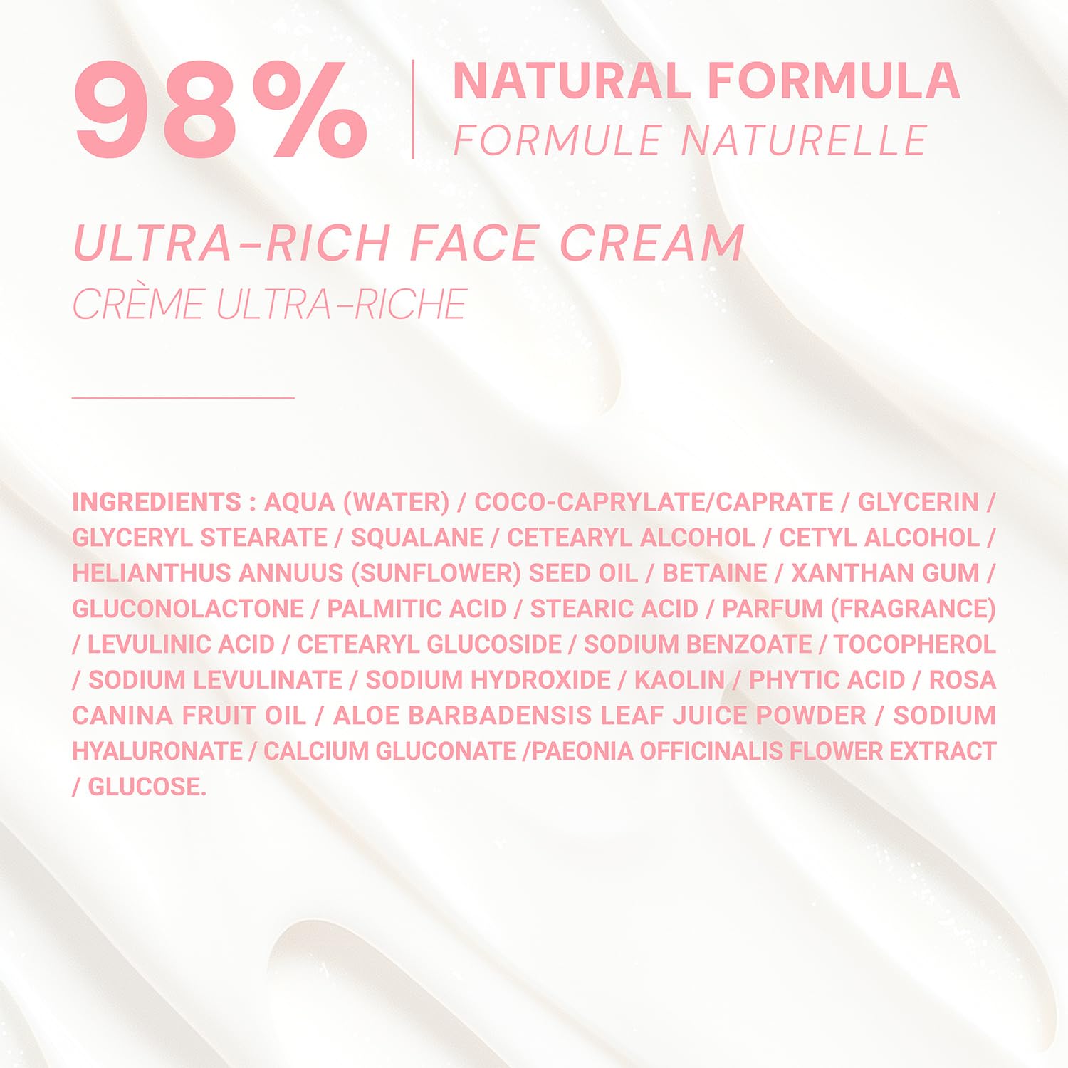 Panier des Sens Radiant Peony Ultra Rich Face Cream – 1.7 oz, 48H Hydration & Regeneration, 99% Natural, Made in France, Vegan