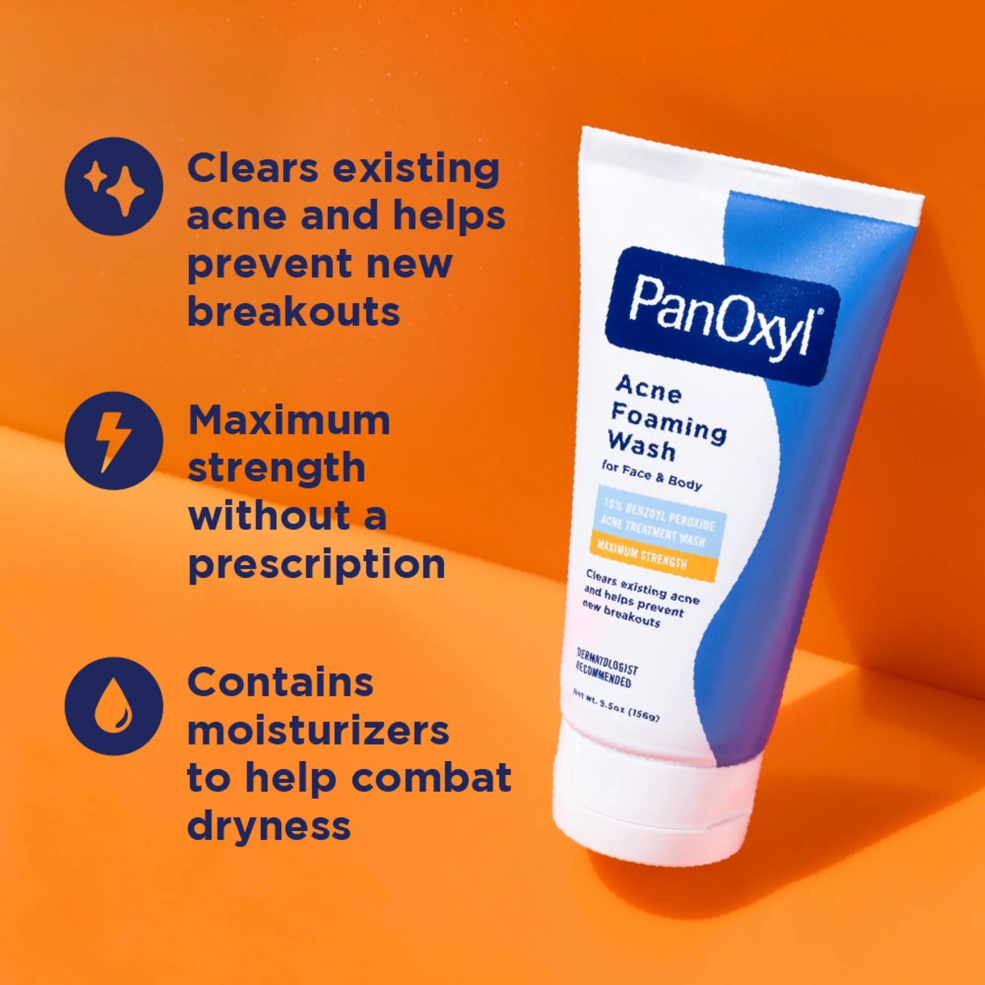 PanOxyl Foaming Acne Wash Maximum Strength 5.5 oz (Pack of 6)
