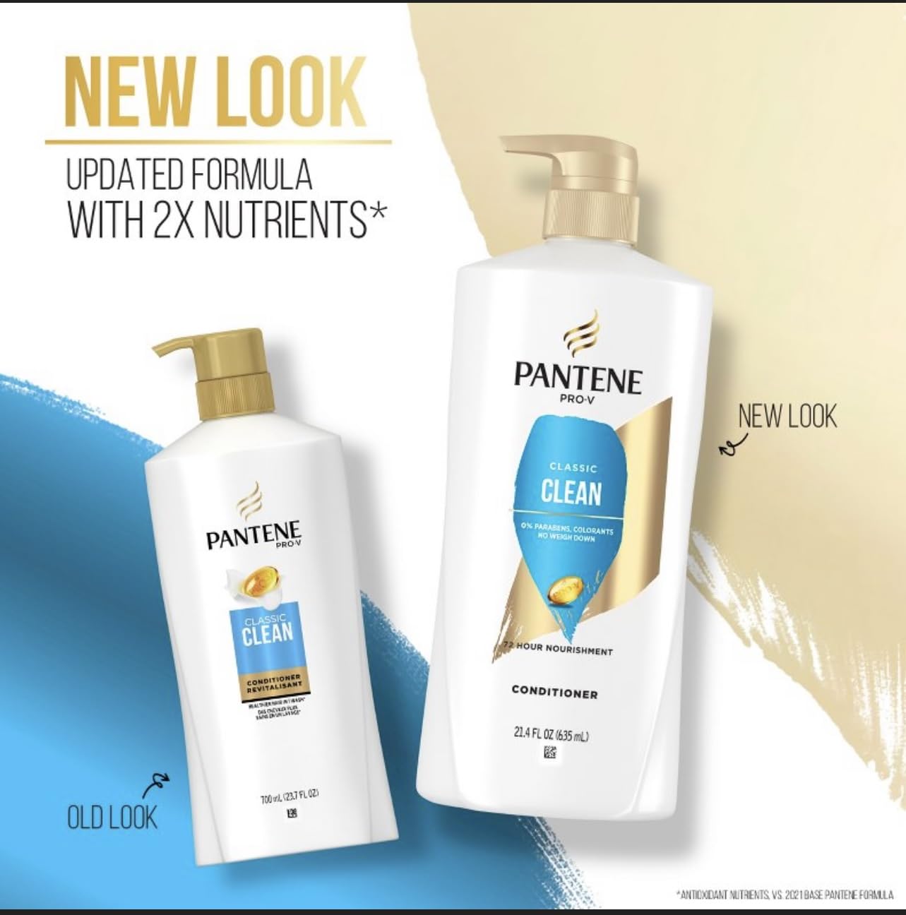 Pantene Classic Clean Conditioner Twin Pack – 2 x 24 oz Bottles | Pro-V Hydration