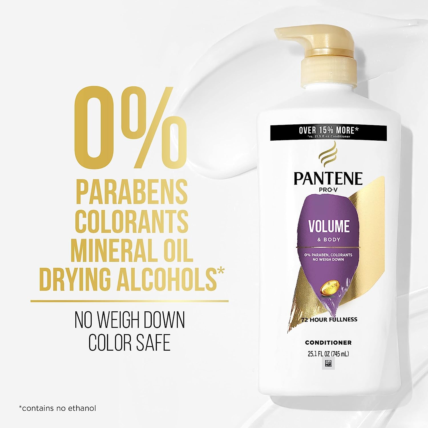 Pantene Pro-V Volume & Body Set for Fine Hair | Shampoo, Conditioner & Rescue Shot, Color-Safe