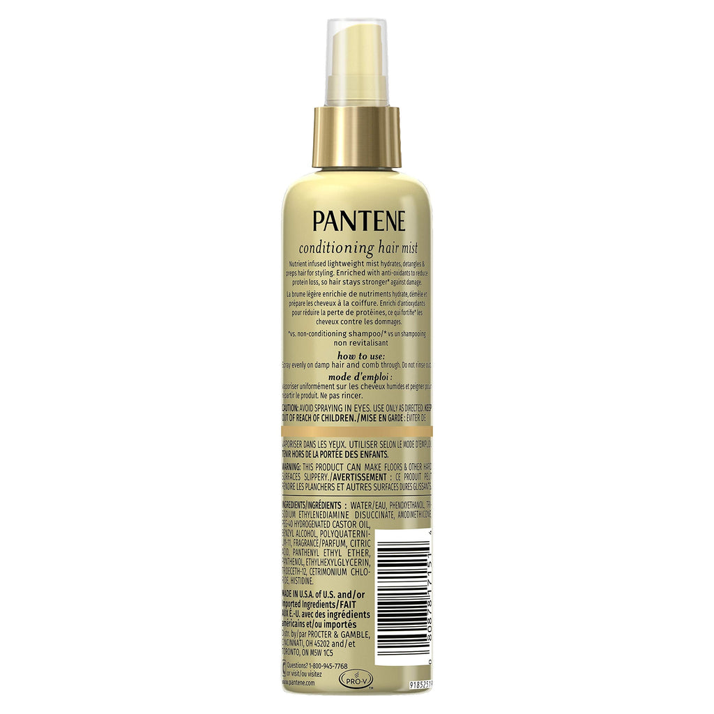 Pantene Pro-V Nutrient Boost Moisture Conditioning Mist Detangler – Lightweight Leave-In Hydration