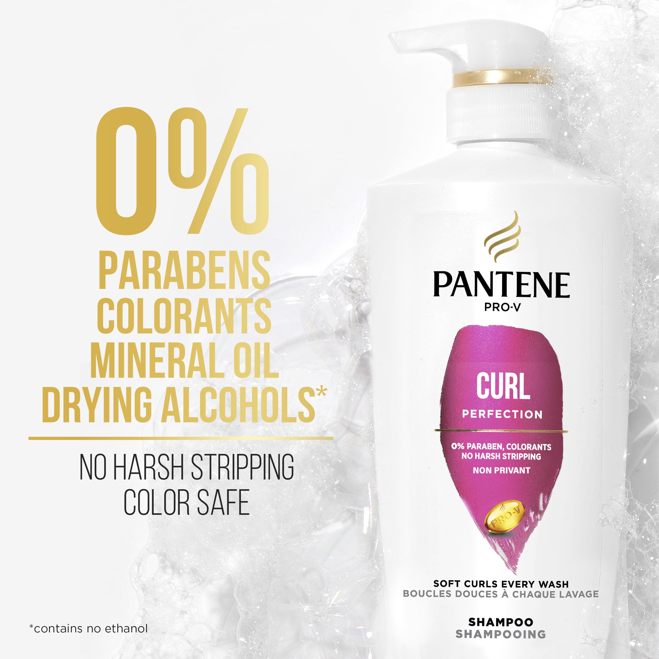 Pantene PRO-V Curl Perfection Shampoo – Hydrated, Defined Curls 17.9oz