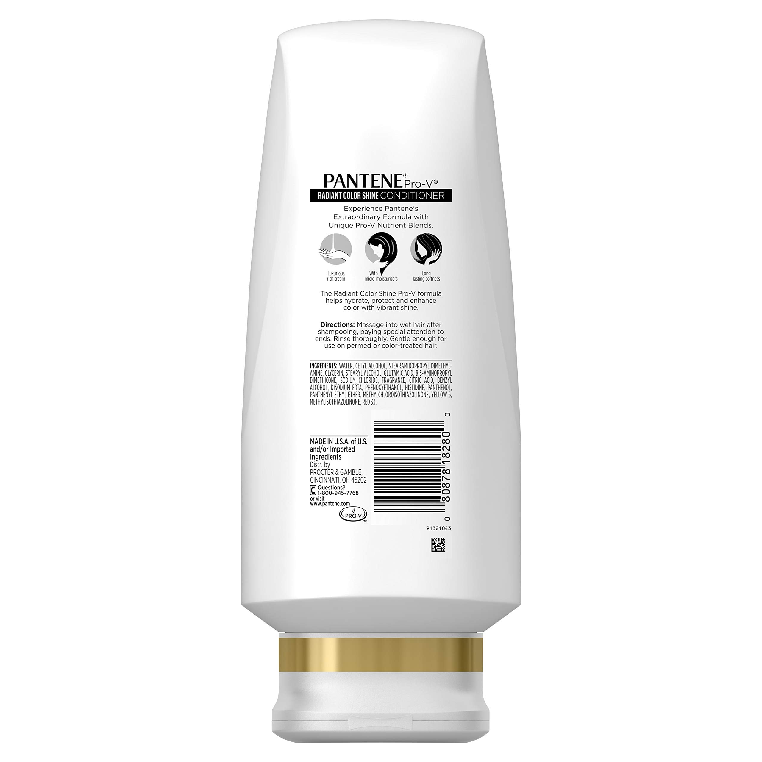 Pantene Pro-V Radiant Color Shine Conditioner, 17.7 Fl Oz – Hydrating Color Protection