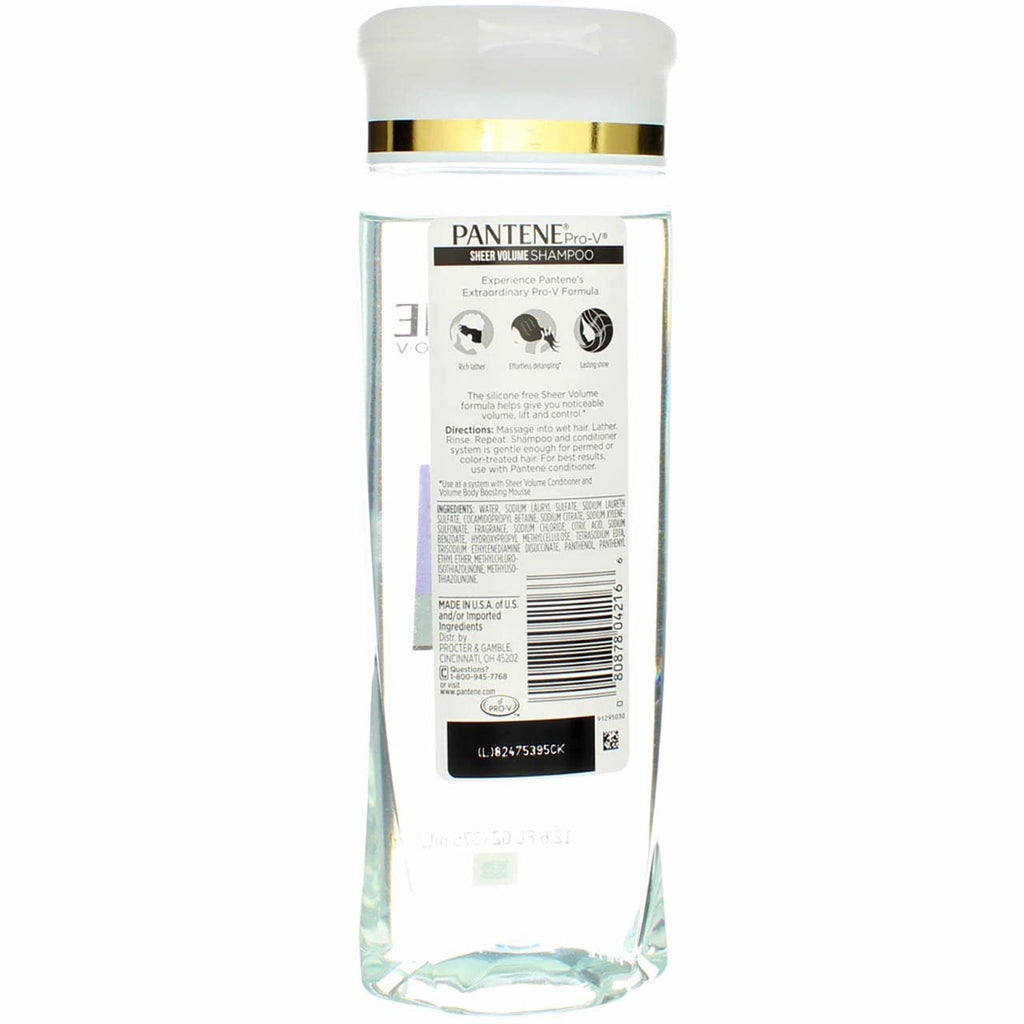 Pantene Pro-V Sheer Volume Silicone-Free Shampoo – Pack of 3 | Volumizing Shampoo for Fine Hair