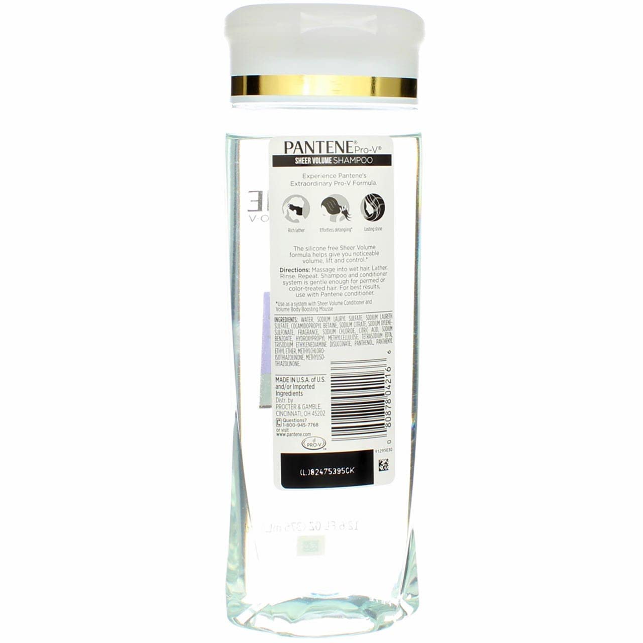 Pantene Pro-V Sheer Volume Silicone-Free Shampoo – Pack of 3 | Volumizing Shampoo for Fine Hair