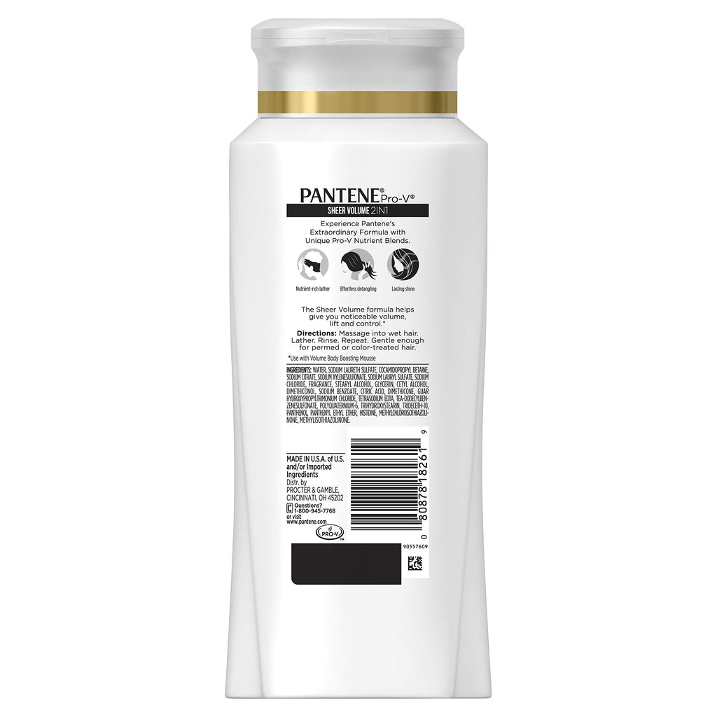 Pantene Pro-V Sheer Volume 2-in-1 Shampoo & Conditioner, 20.1 fl oz