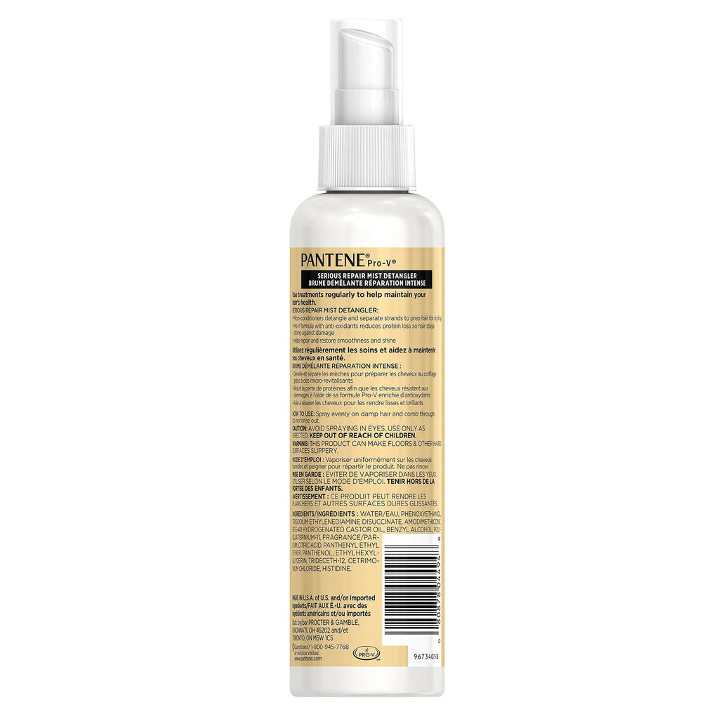 Pantene Pro-V Silkening Detangler – Medium-Thick Hair Solutions 8.5 oz, Pack of 3