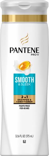 Pantene Pro-V Smooth & Sleek 2-in-1 Shampoo & Conditioner, 12.6 fl oz (Packaging May Vary)