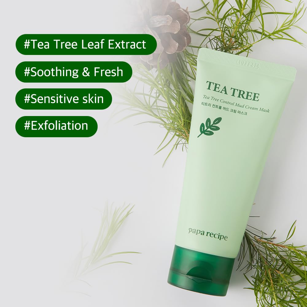 Papa Recipe Tea Tree Mud Mask – Pore Care & Oil Control